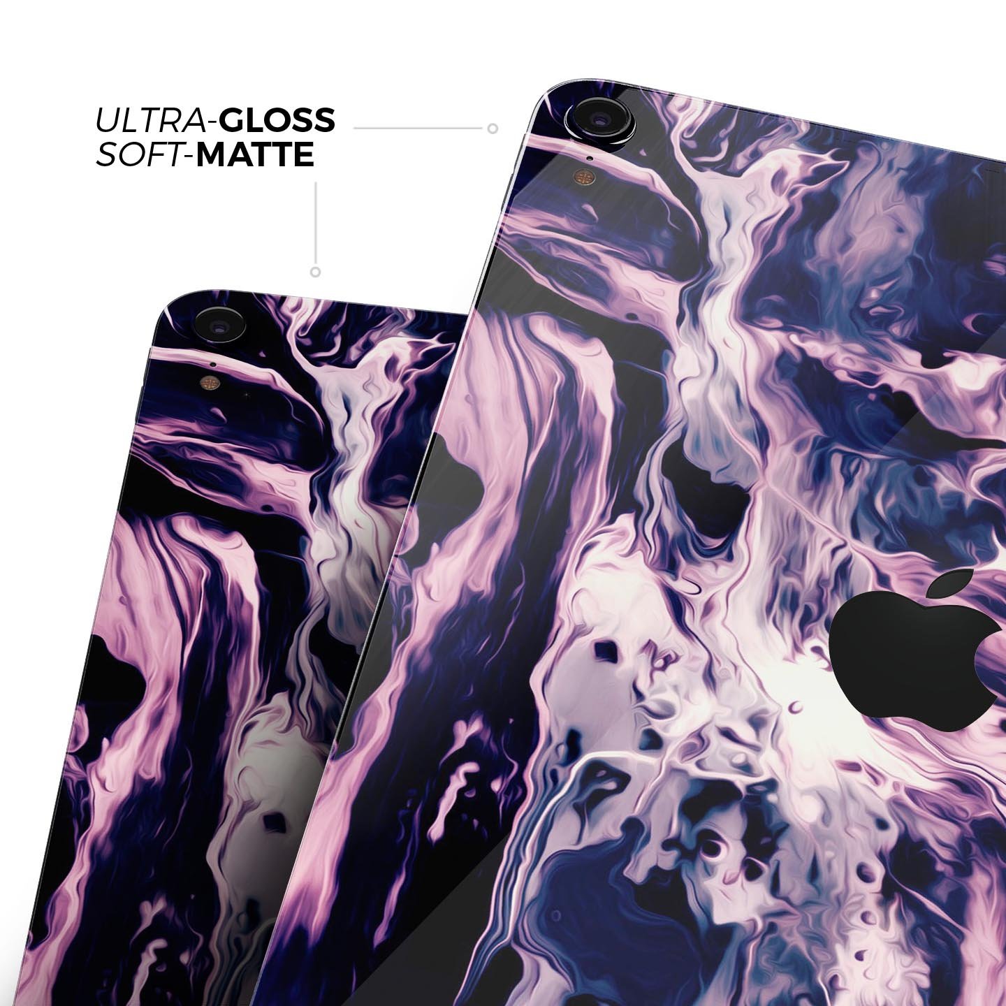 Blurred Abstract Flow V32 skin decal for Apple iPad, showcasing vibrant abstract design and premium 3M material.