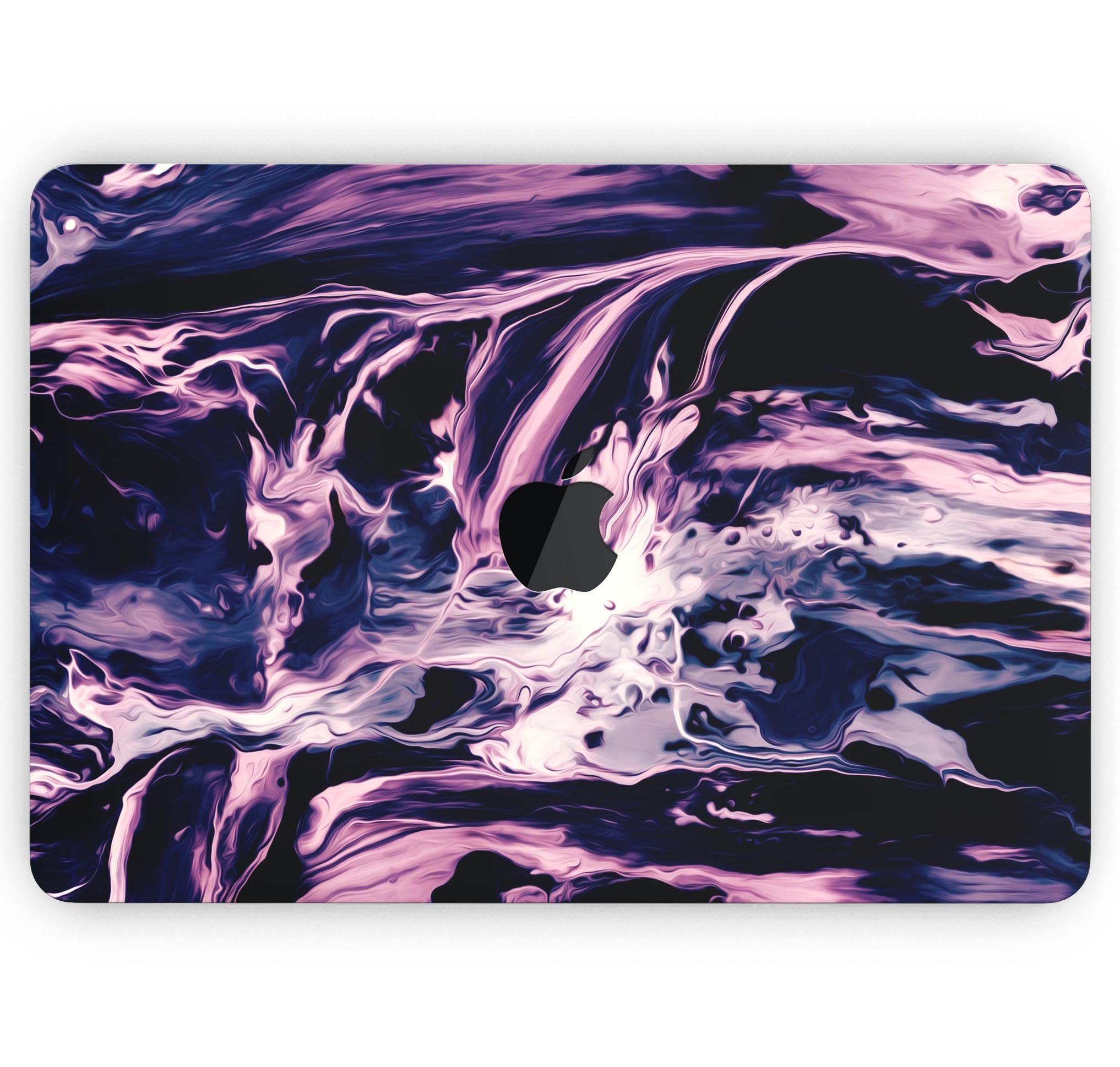 Blurred Abstract Flow V32 skin decal wrap kit for Apple MacBook, showcasing vibrant colors and a sleek design.