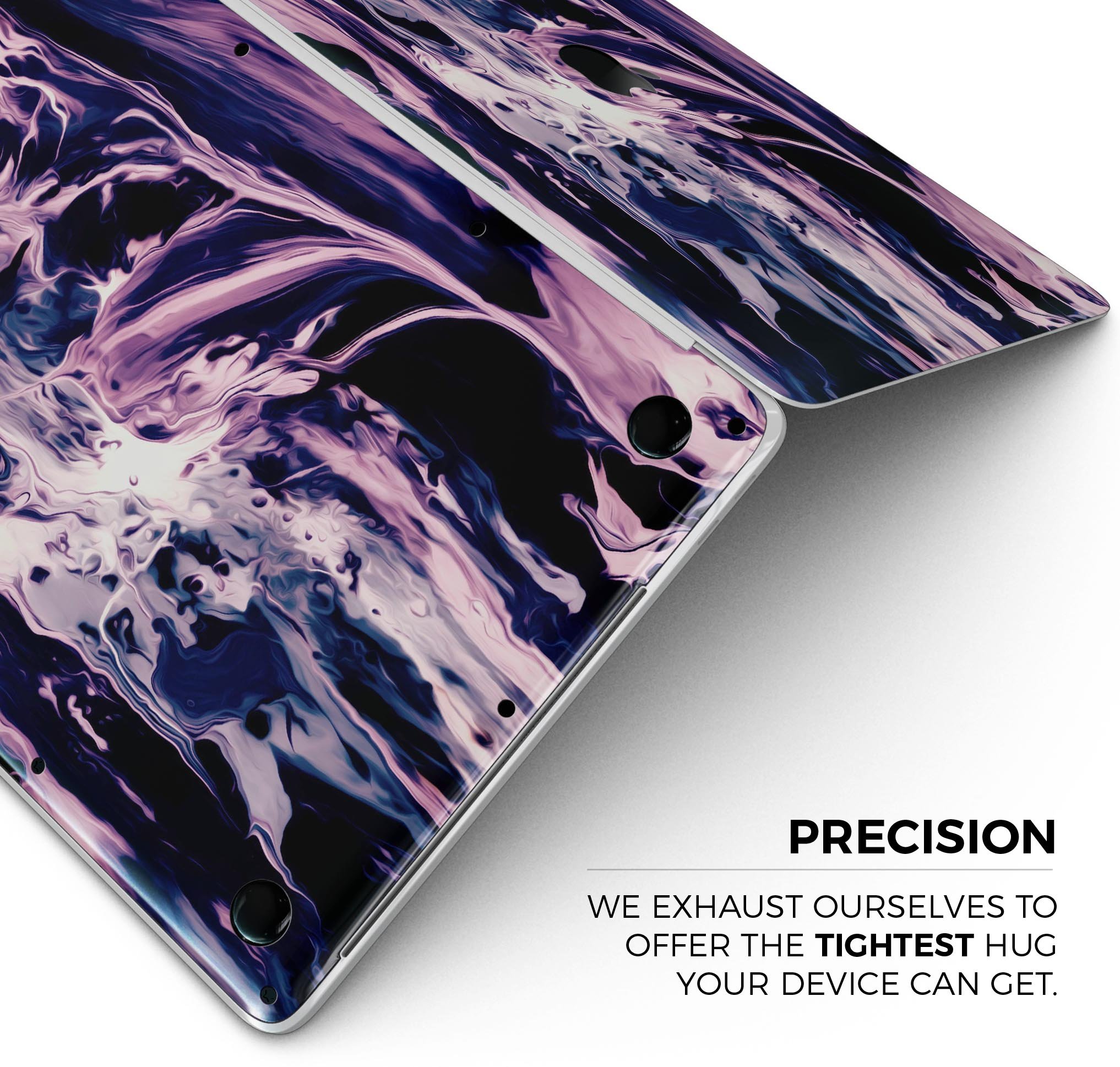 Blurred Abstract Flow V32 skin decal wrap kit for Apple MacBook, showcasing vibrant colors and a sleek design.