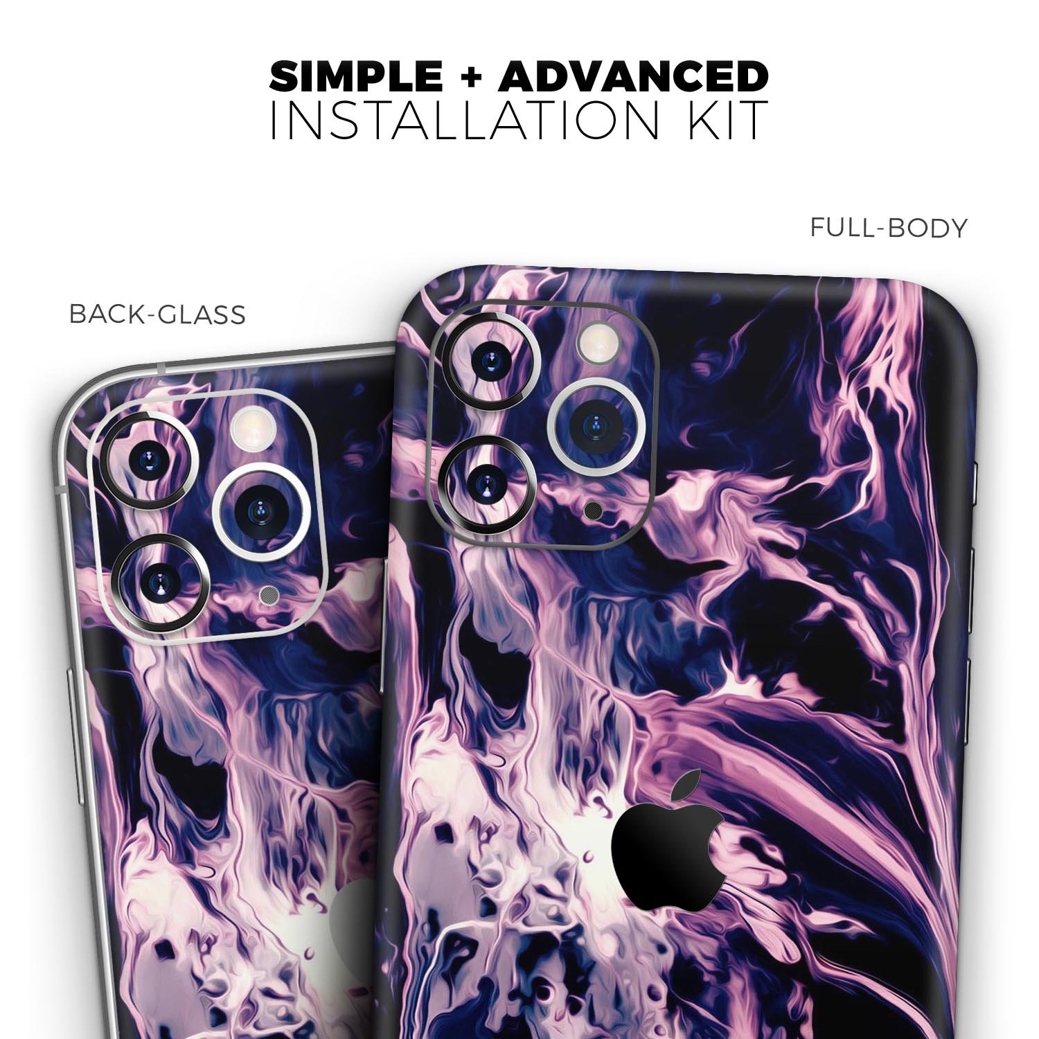 Blurred Abstract Flow V32 Skin-Kit for Apple iPhone, showcasing vibrant colors and a sleek design.