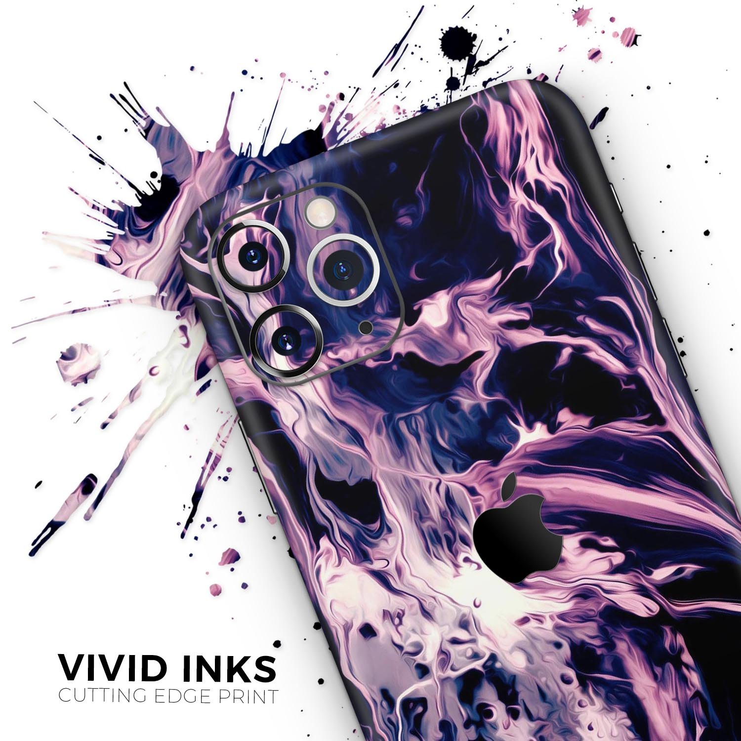 Blurred Abstract Flow V32 Skin-Kit for Apple iPhone, showcasing vibrant colors and a sleek design.