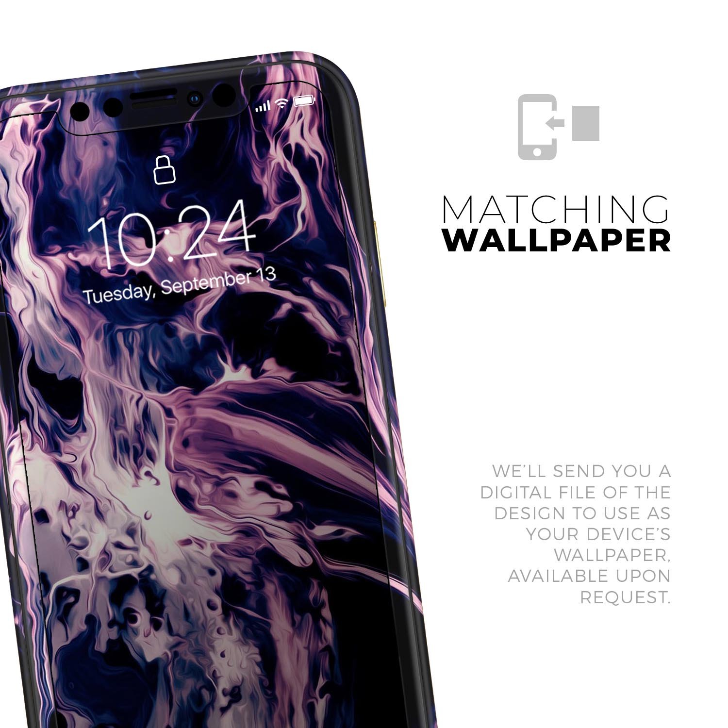 Blurred Abstract Flow V32 Skin-Kit for Apple iPhone, showcasing vibrant colors and a sleek design.