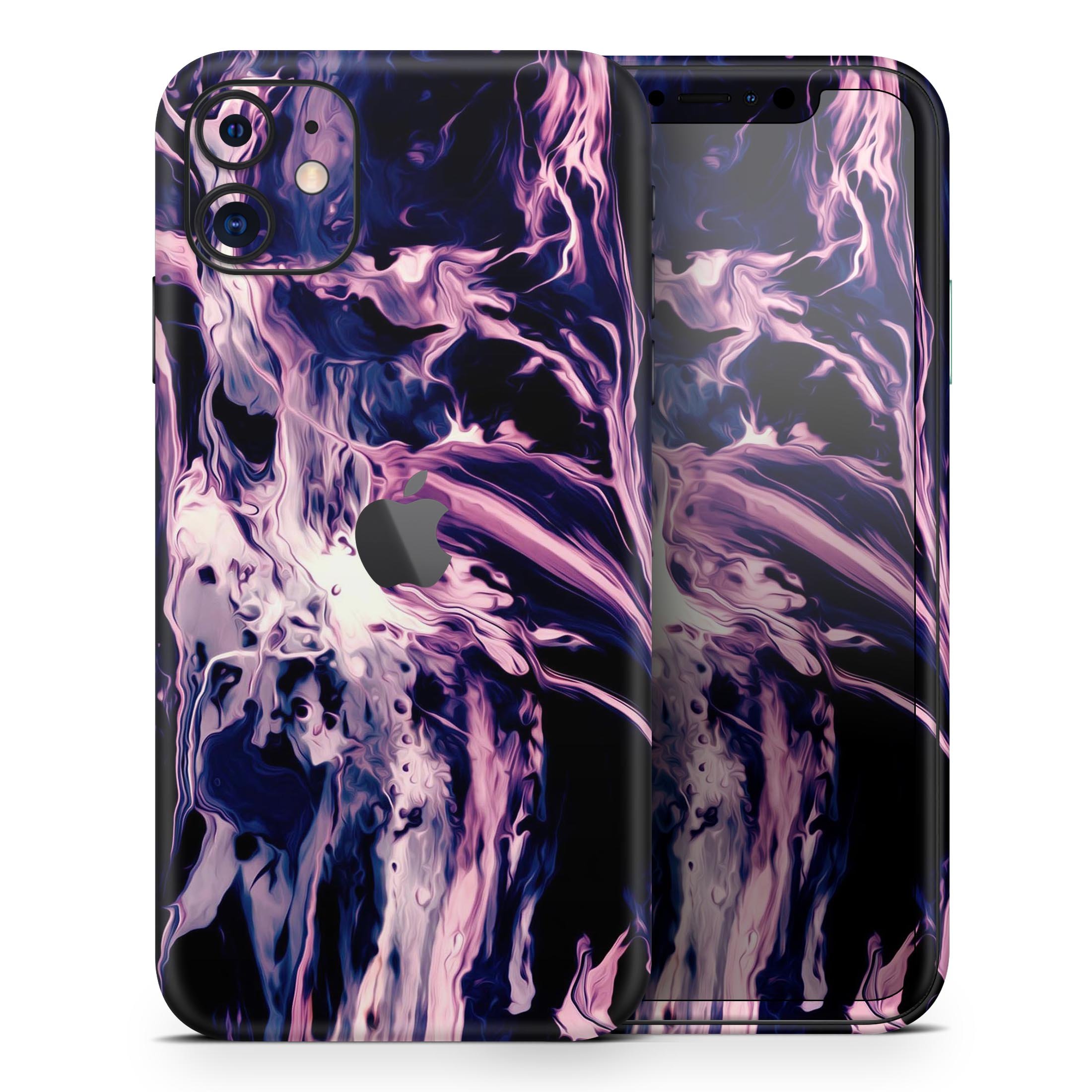 Blurred Abstract Flow V32 Skin-Kit for Apple iPhone, showcasing vibrant colors and a sleek design.