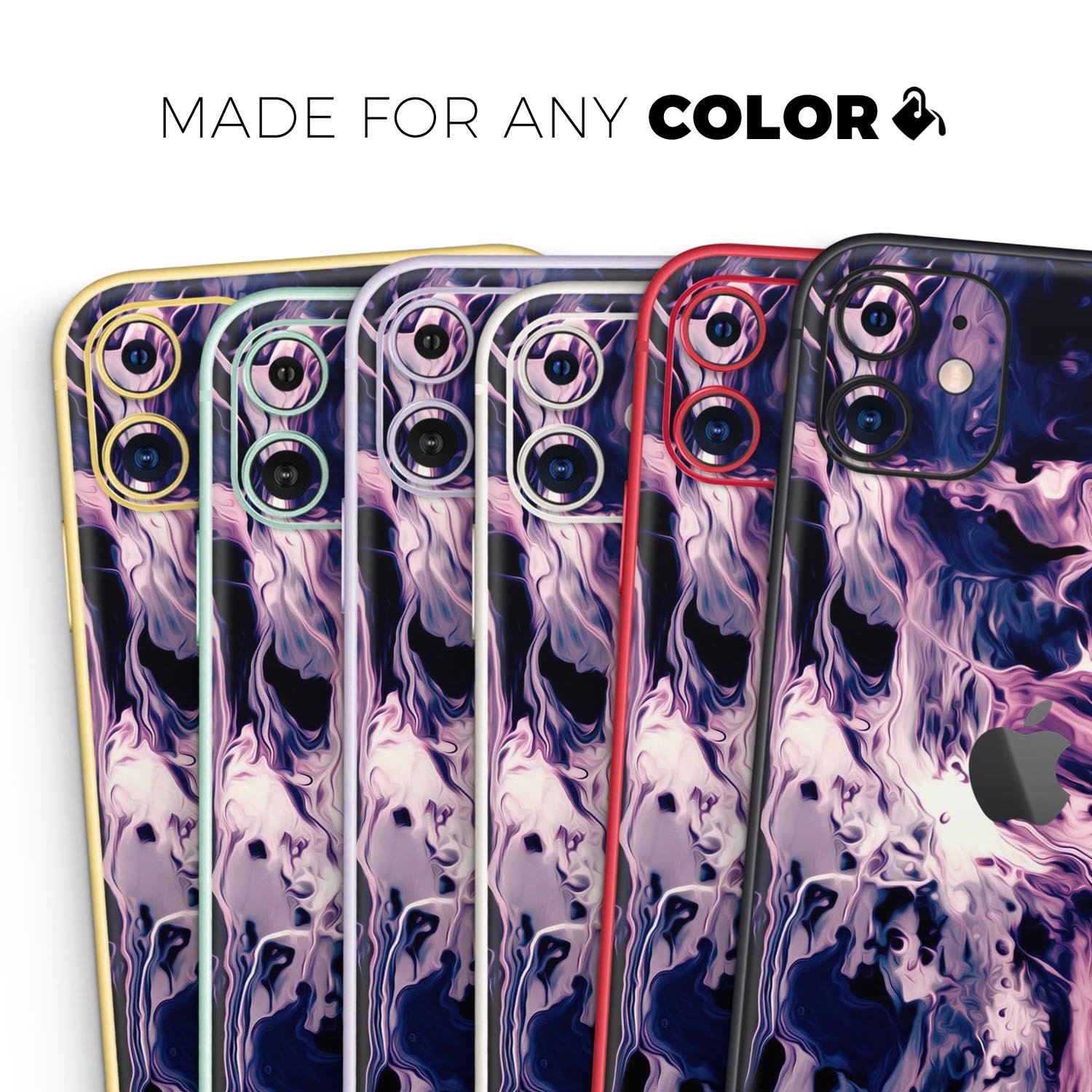 Blurred Abstract Flow V32 Skin-Kit for Apple iPhone, showcasing vibrant colors and a sleek design.