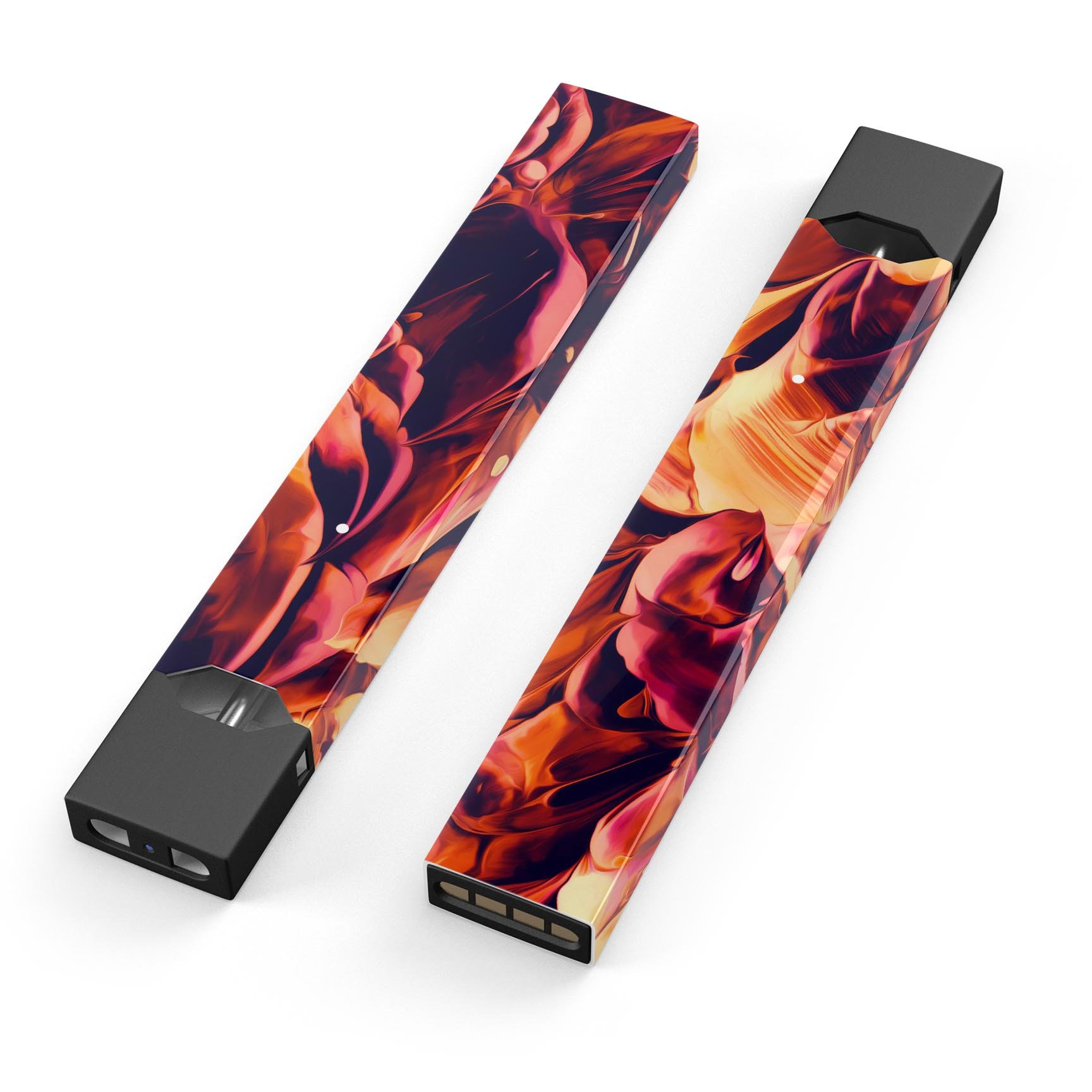 Blurred Abstract Flow V34 premium decal skin for JUUL device, showcasing vibrant abstract design and protective features.