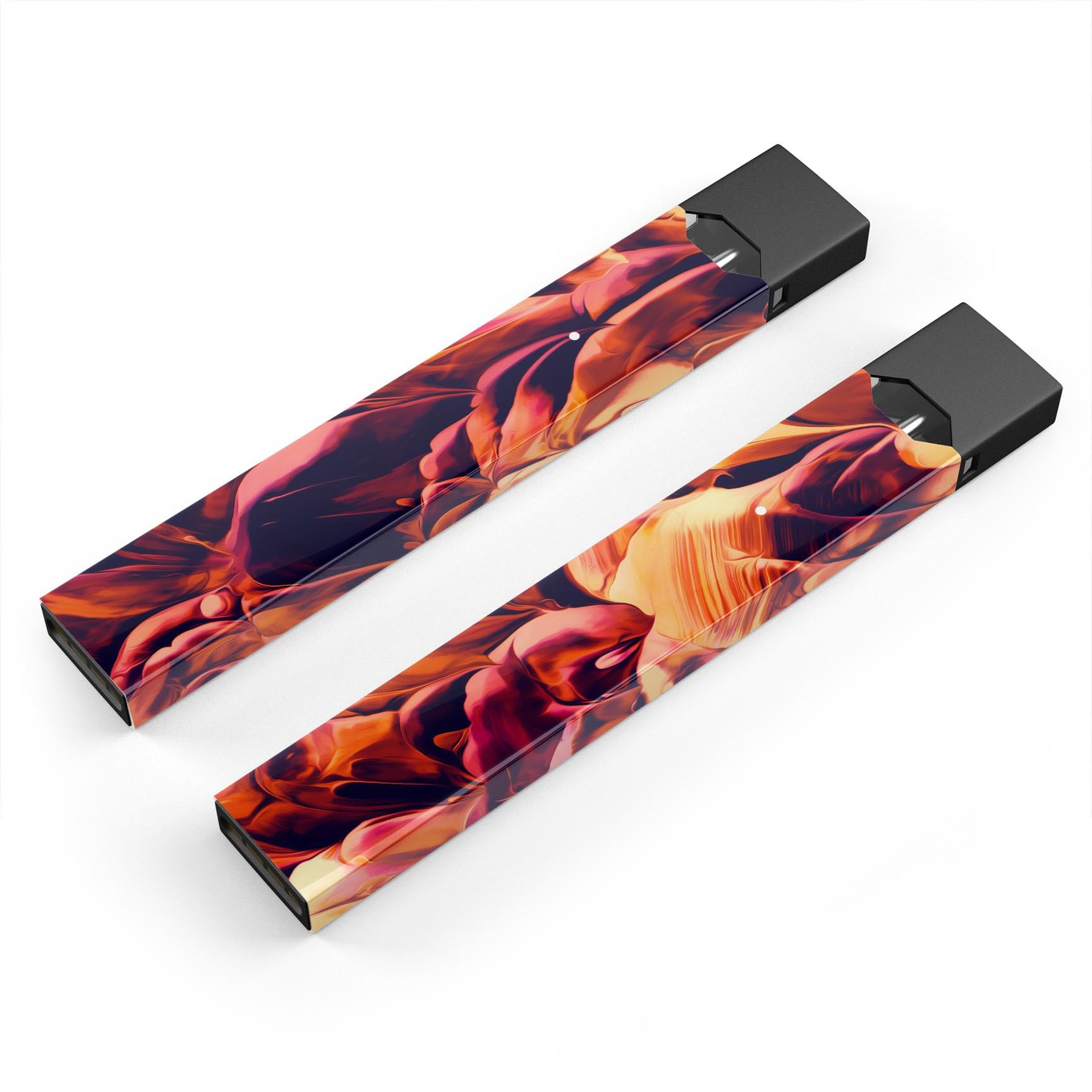 Blurred Abstract Flow V34 premium decal skin for JUUL device, showcasing vibrant abstract design and protective features.