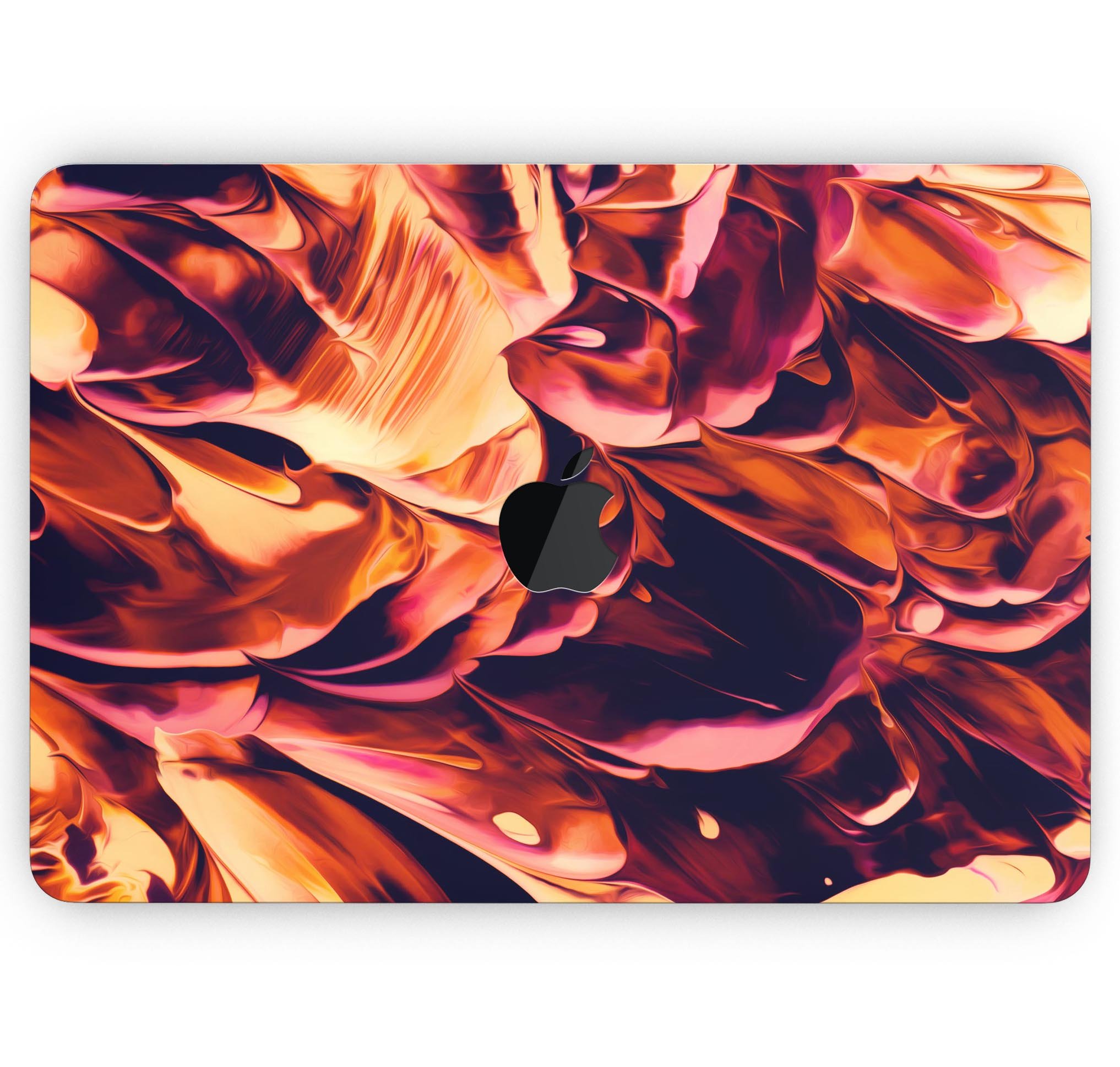 Blurred Abstract Flow V34 skin decal wrap kit for MacBook, showcasing vibrant colors and a sleek design.