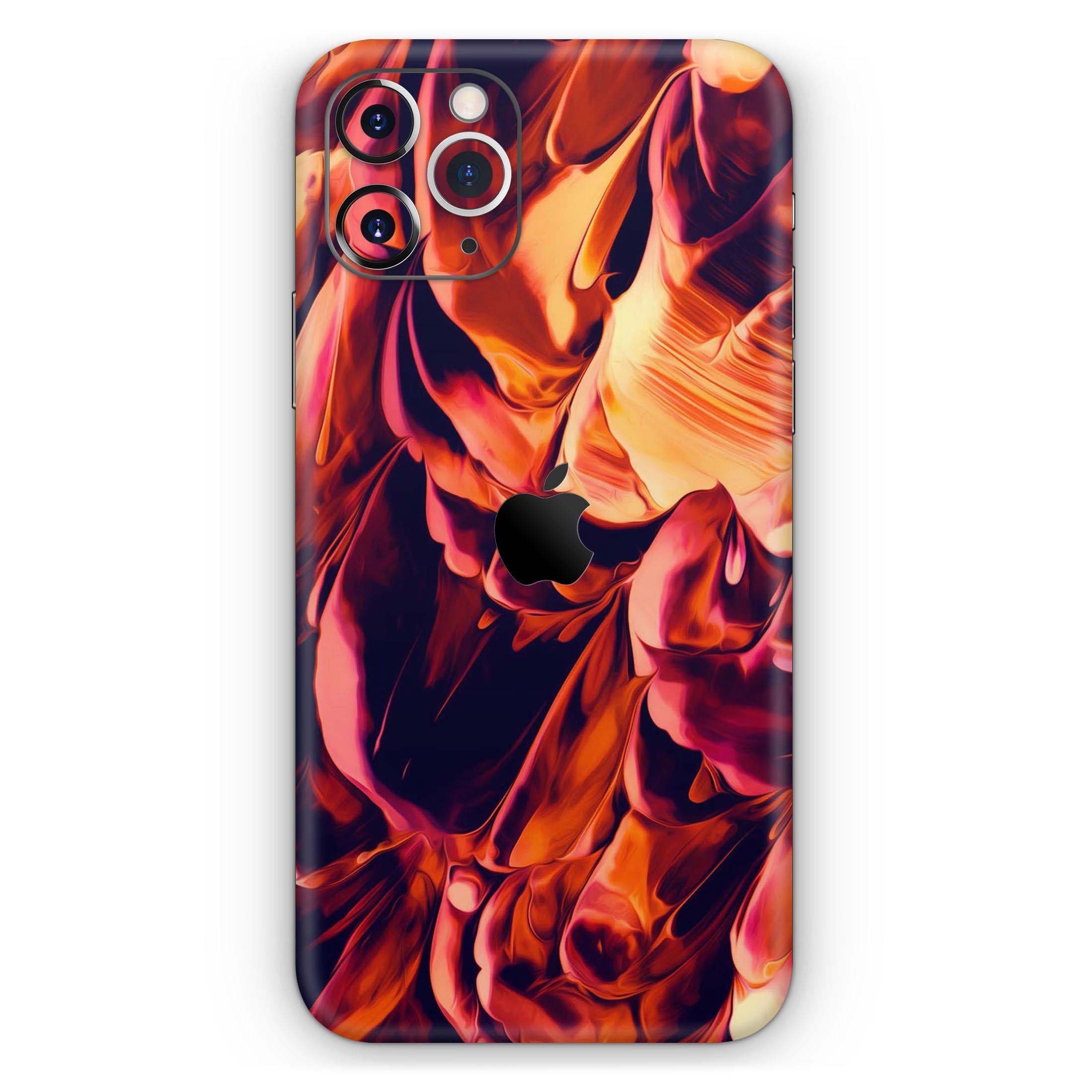 Blurred Abstract Flow V34 Skin-Kit for Apple iPhone, showcasing vibrant colors and a sleek design.