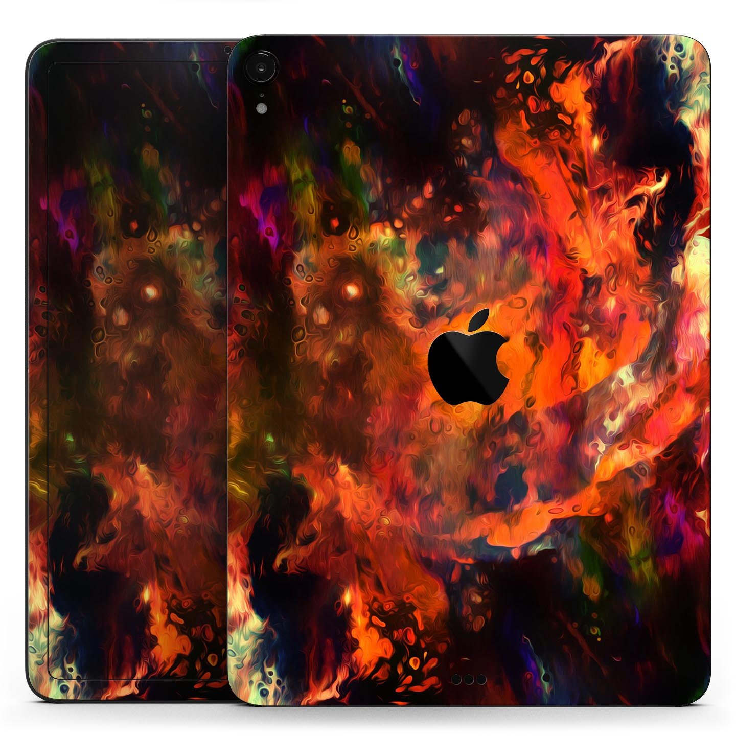 Blurred Abstract Flow V35 skin decal for Apple iPad, showcasing a modern abstract design with vibrant colors and a sleek finish.