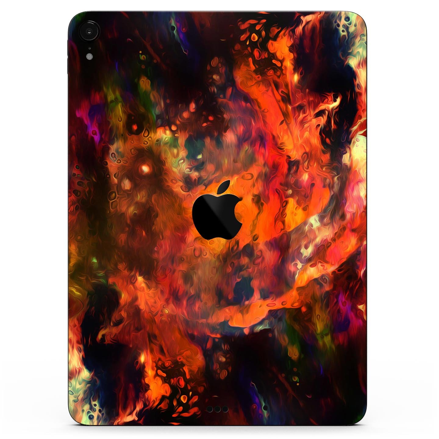 Blurred Abstract Flow V35 skin decal for Apple iPad, showcasing a modern abstract design with vibrant colors and a sleek finish.