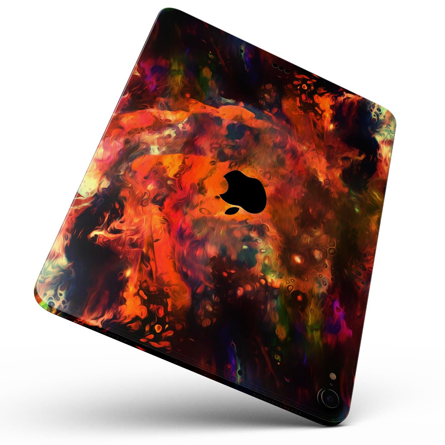 Blurred Abstract Flow V35 skin decal for Apple iPad, showcasing a modern abstract design with vibrant colors and a sleek finish.