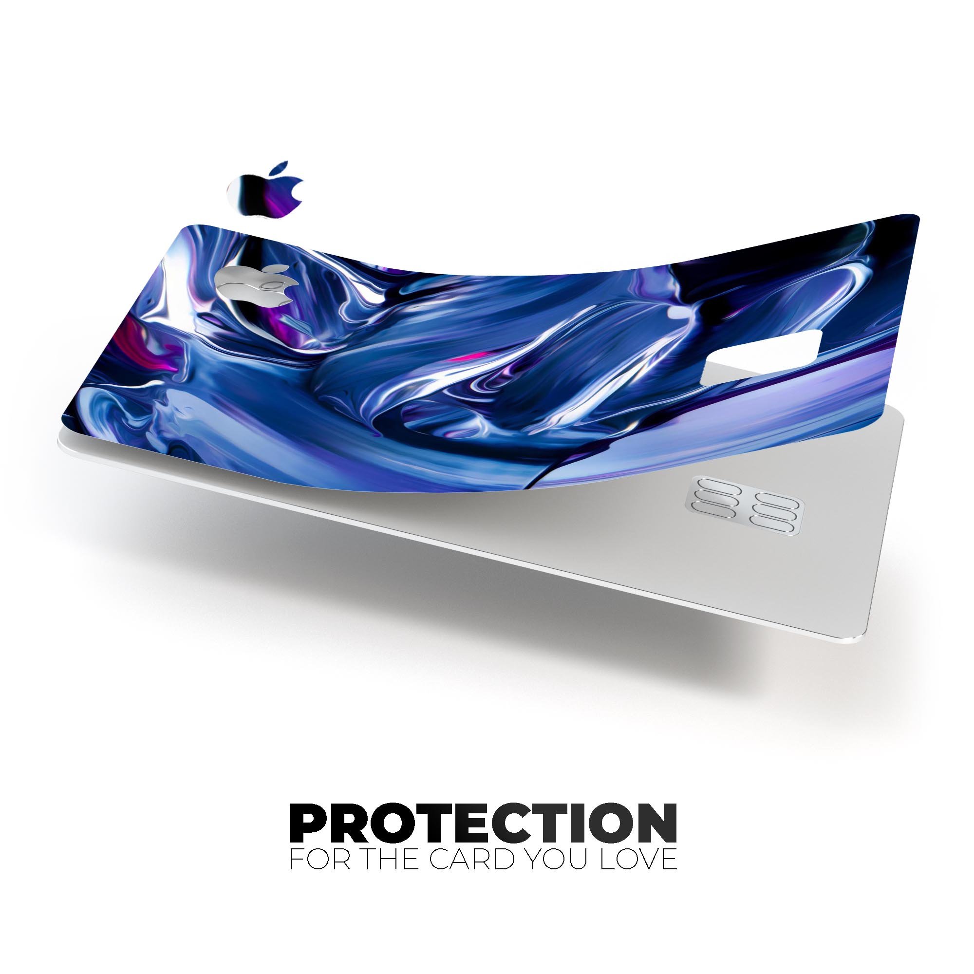 Blurred Abstract Flow V37 decal skin for Apple Card, showcasing a vibrant abstract design with a premium finish.