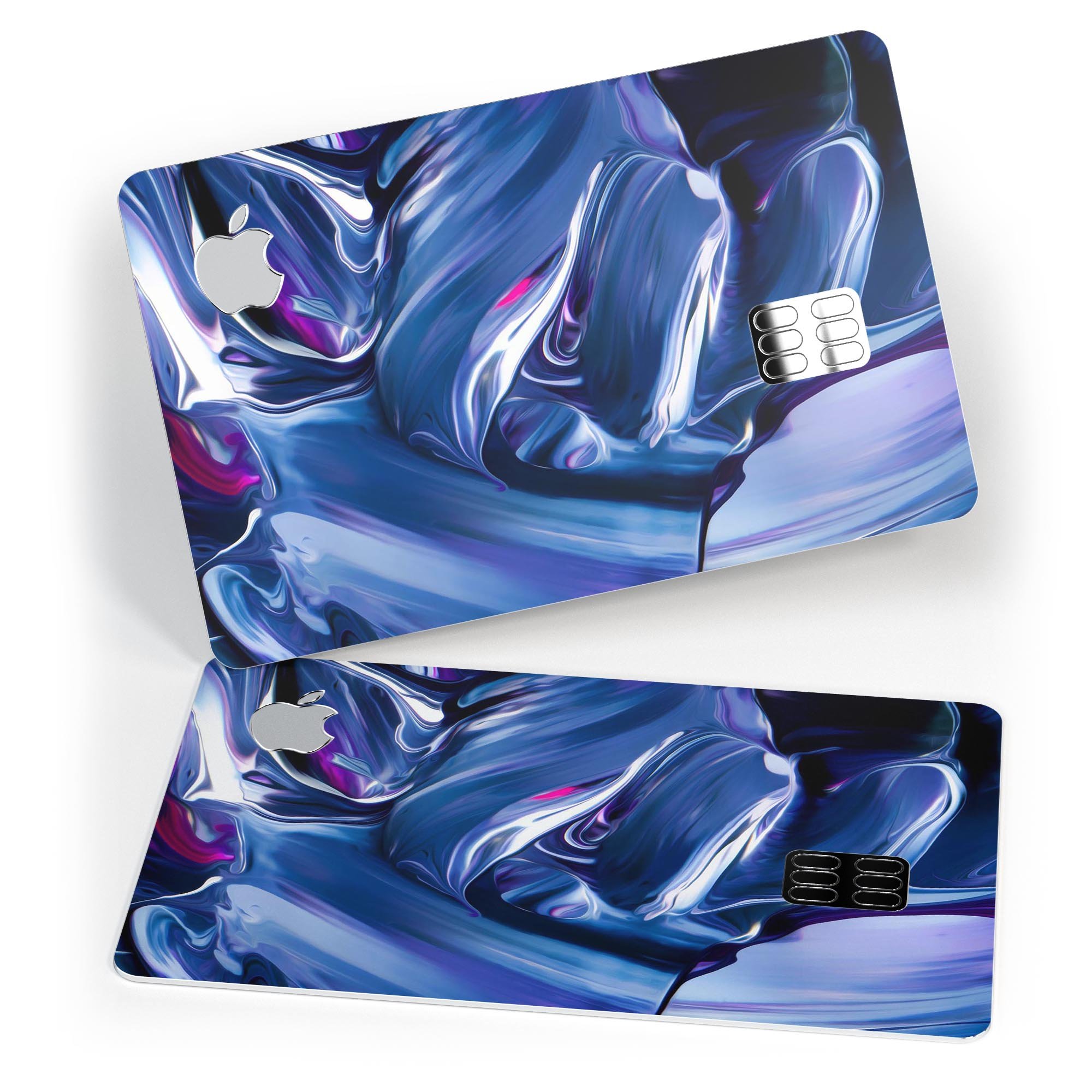 Blurred Abstract Flow V37 decal skin for Apple Card, showcasing a vibrant abstract design with a premium finish.