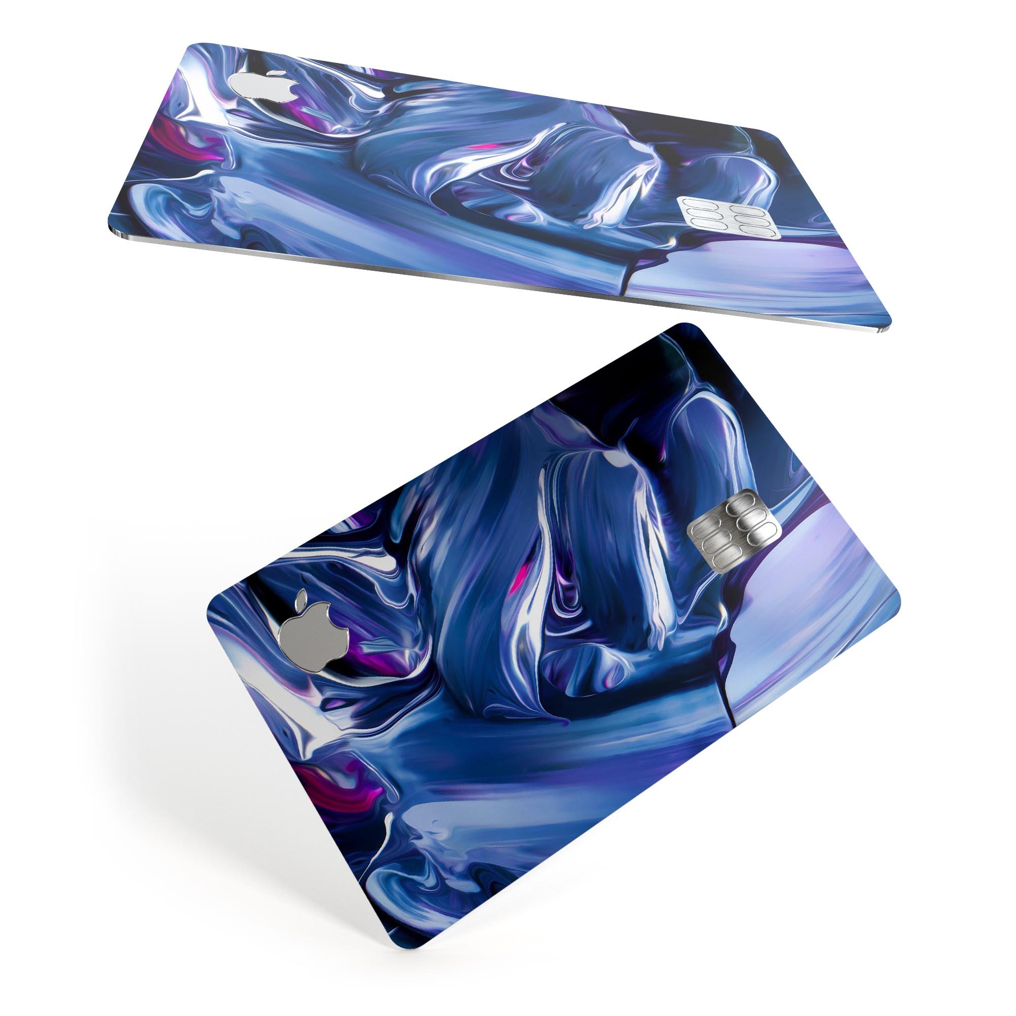 Blurred Abstract Flow V37 decal skin for Apple Card, showcasing a vibrant abstract design with a premium finish.