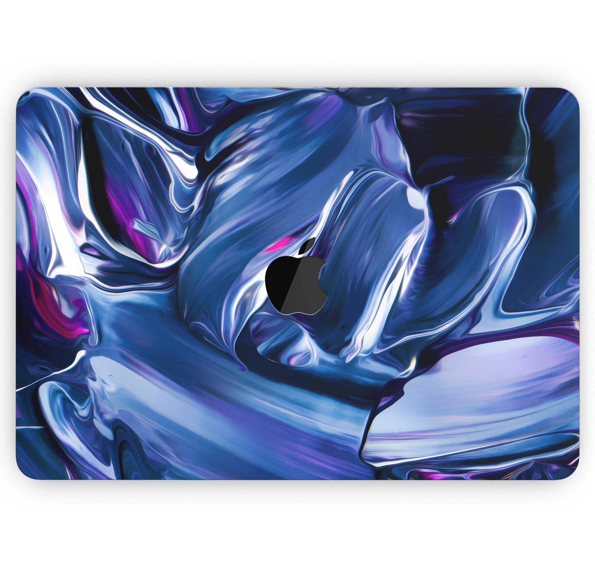 Blurred Abstract Flow V37 skin decal wrap kit for Apple MacBook, showcasing vibrant colors and a sleek design.