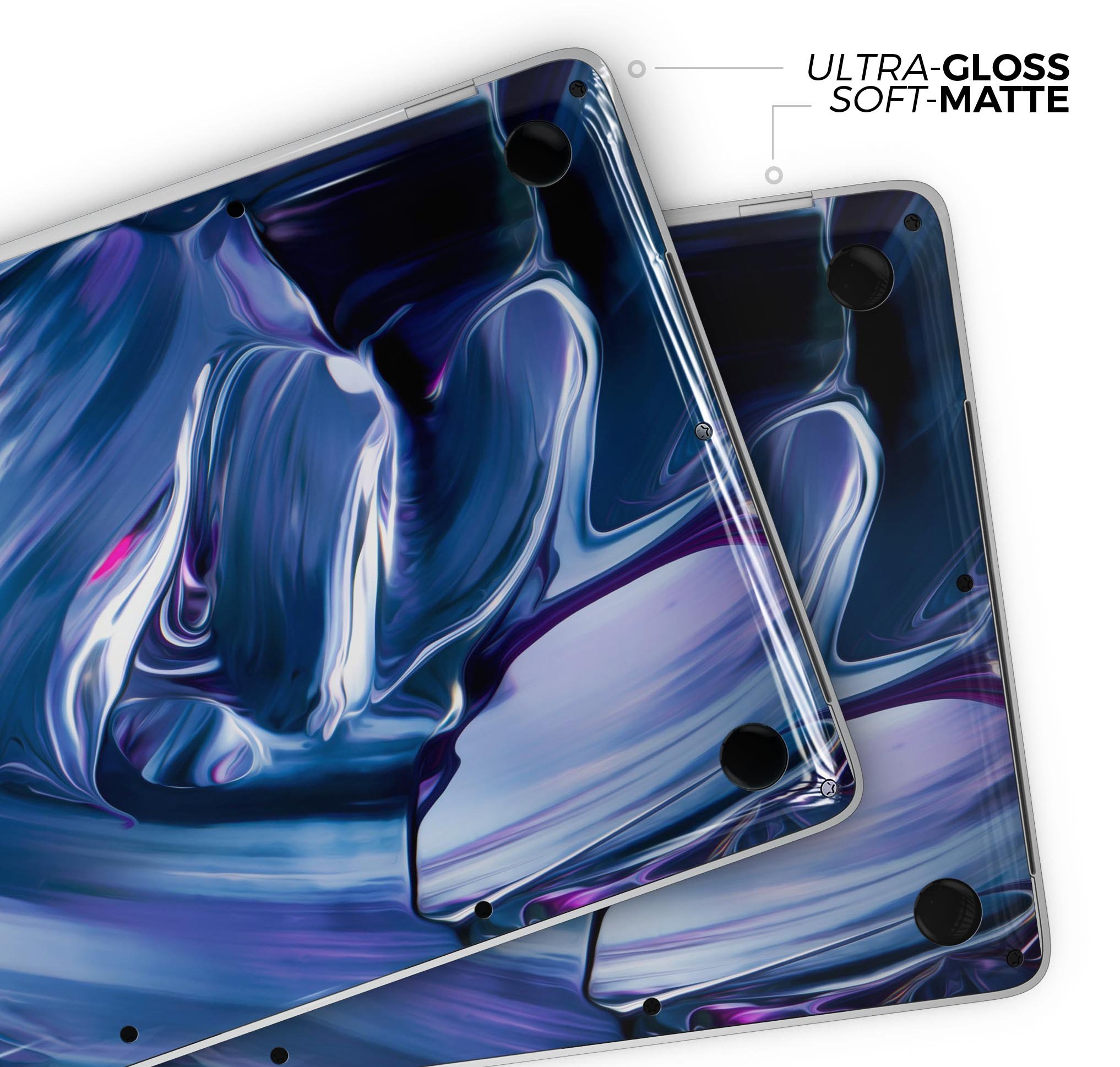 Blurred Abstract Flow V37 skin decal wrap kit for Apple MacBook, showcasing vibrant colors and a sleek design.