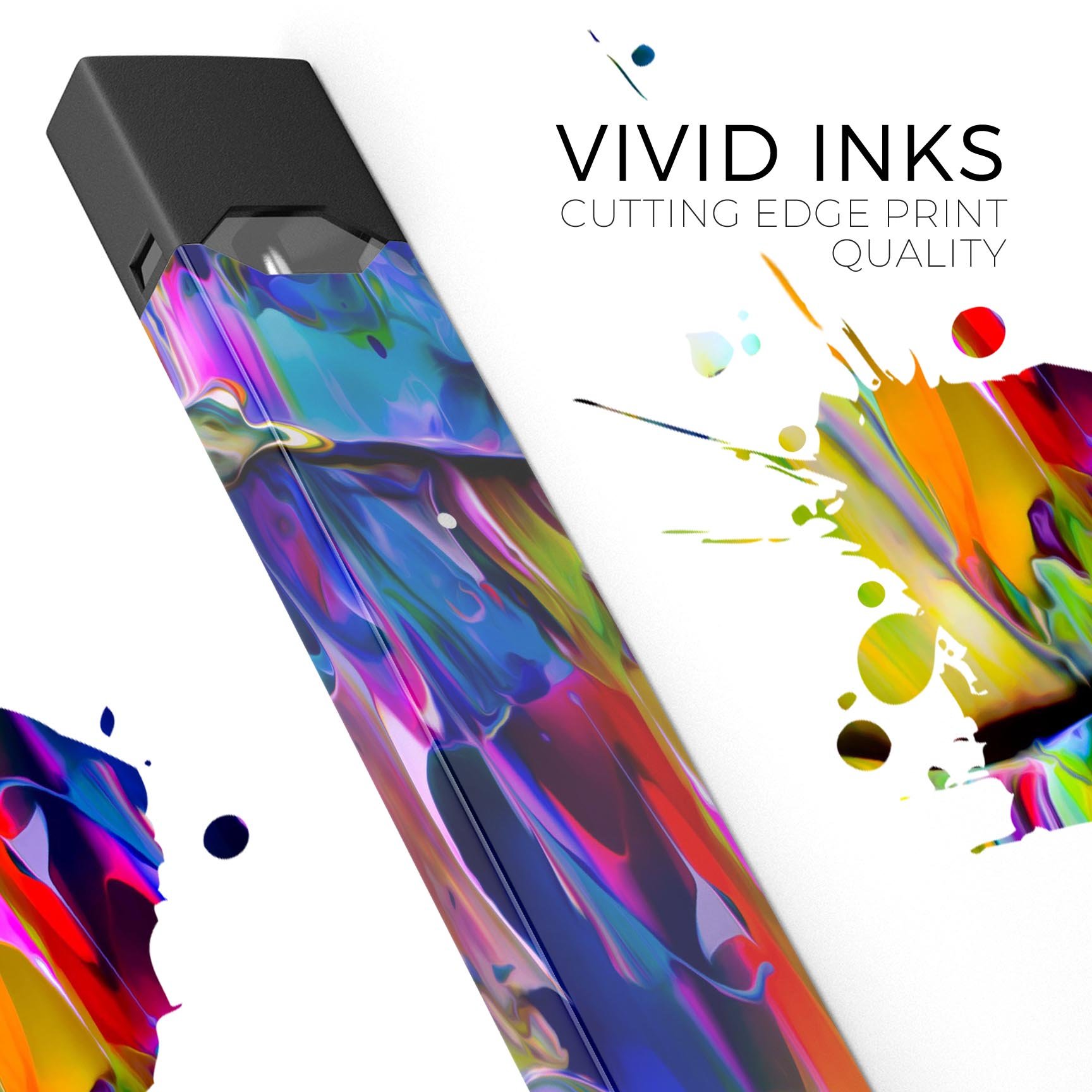 Blurred Abstract Flow V39 skin-wrap sticker for JUUL device, showcasing vibrant abstract design and premium quality.