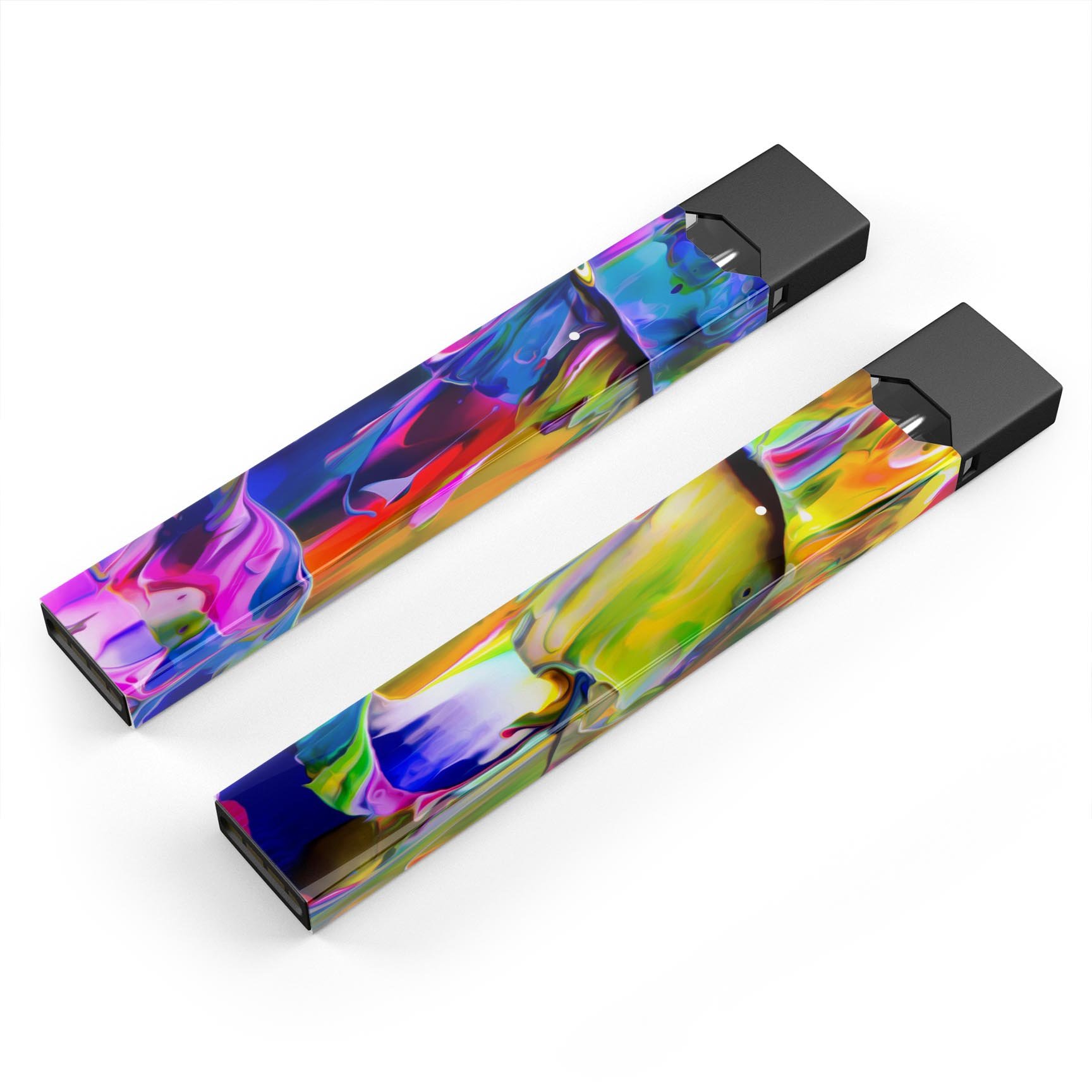 Blurred Abstract Flow V39 skin-wrap sticker for JUUL device, showcasing vibrant abstract design and premium quality.