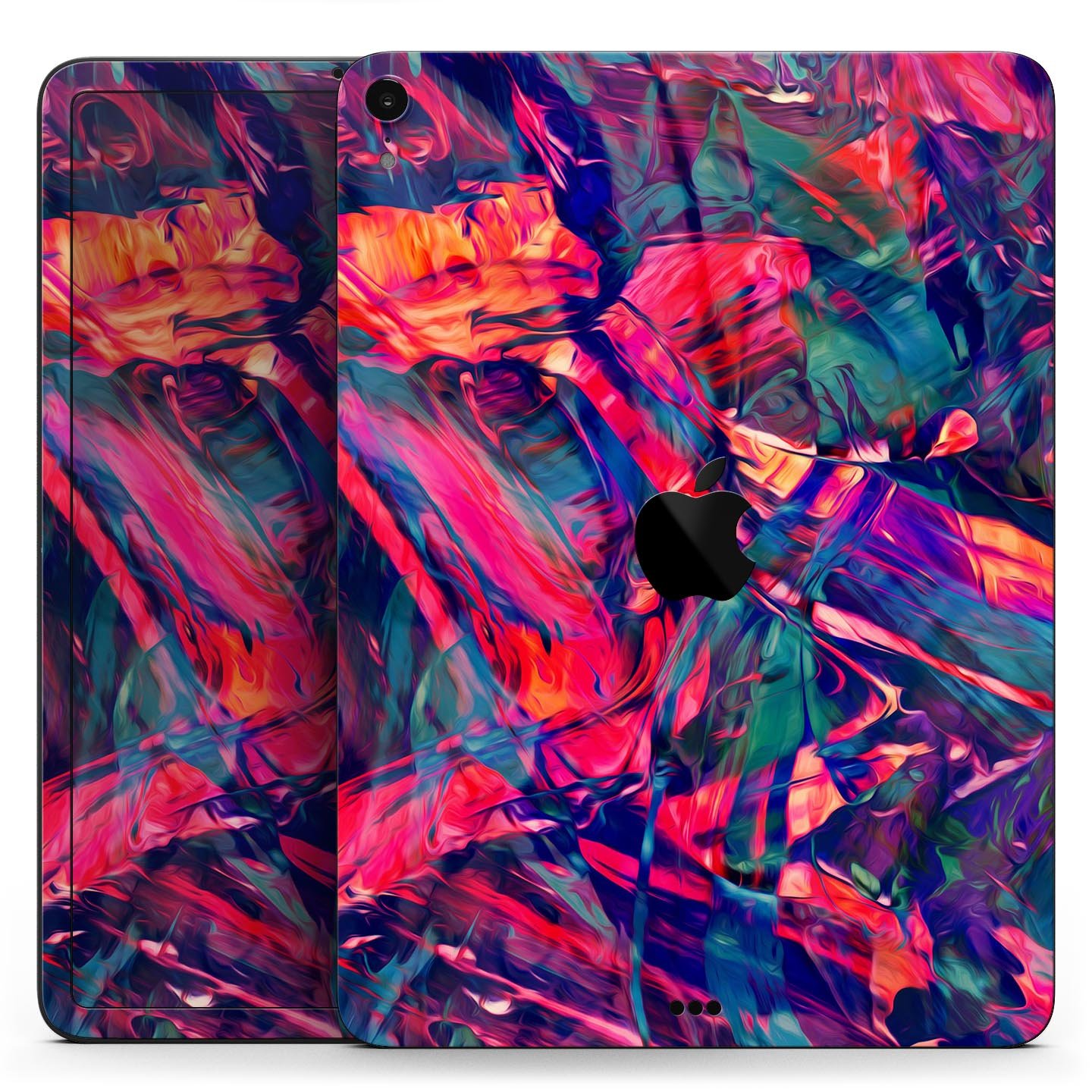 Blurred Abstract Flow V44 skin decal for Apple iPad, showcasing a vibrant abstract design with ultra-thin protection.