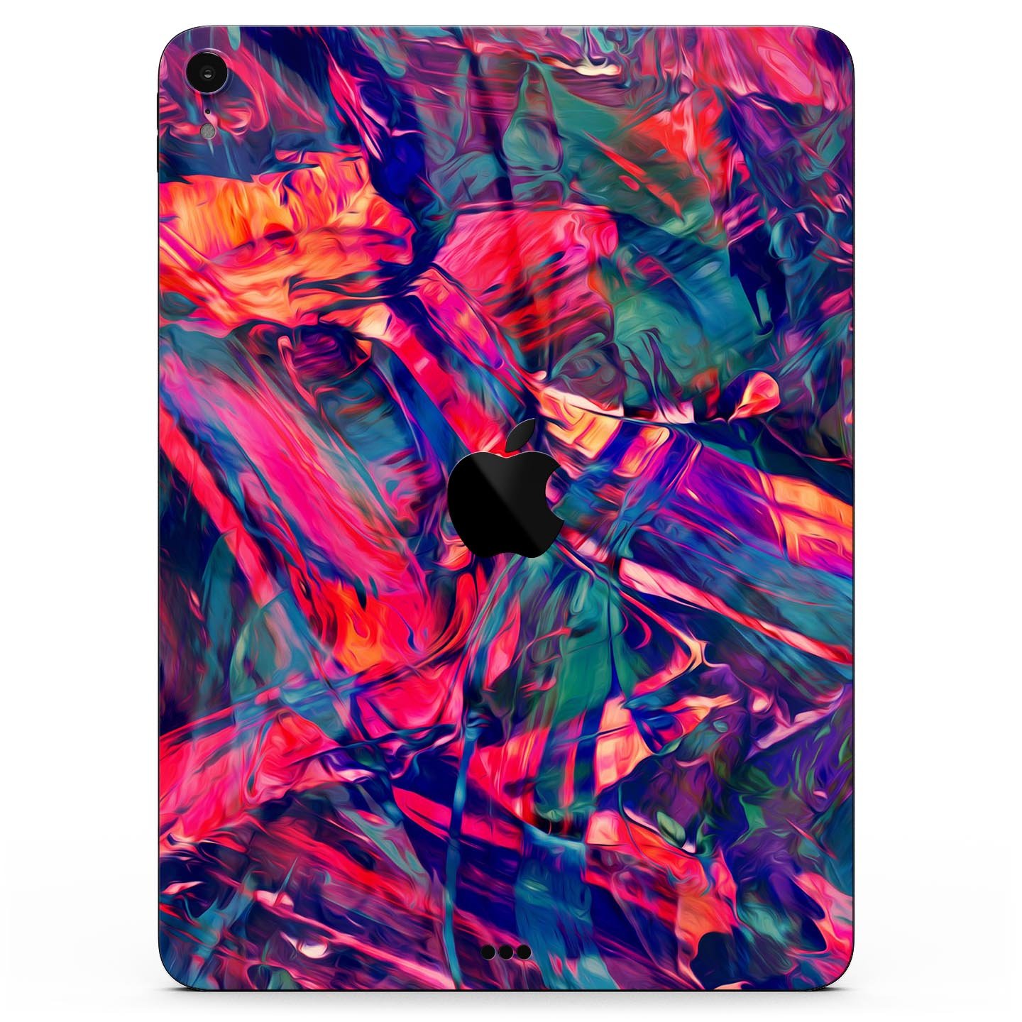 Blurred Abstract Flow V44 skin decal for Apple iPad, showcasing a vibrant abstract design with ultra-thin protection.