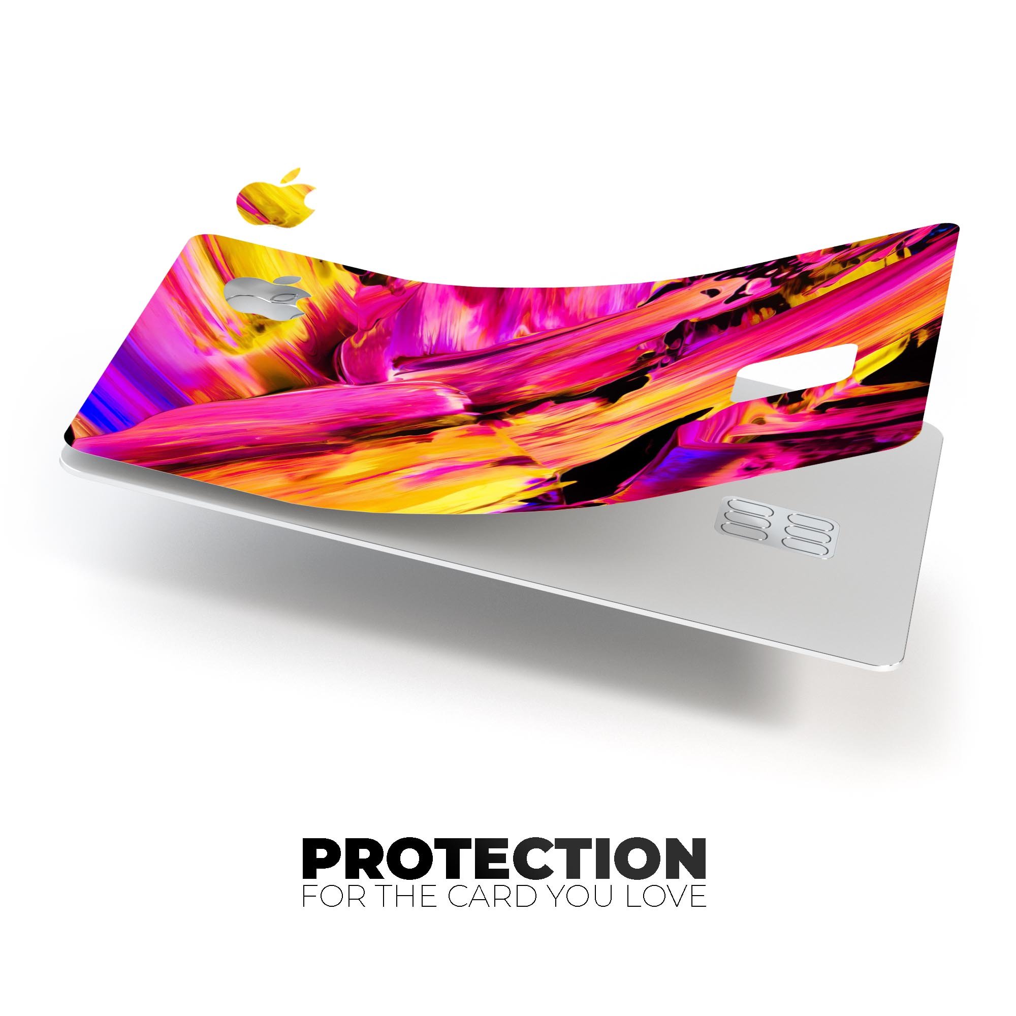 Blurred Abstract Flow V4 decal skin for Apple Card, showcasing a vibrant abstract design with premium vinyl finish.