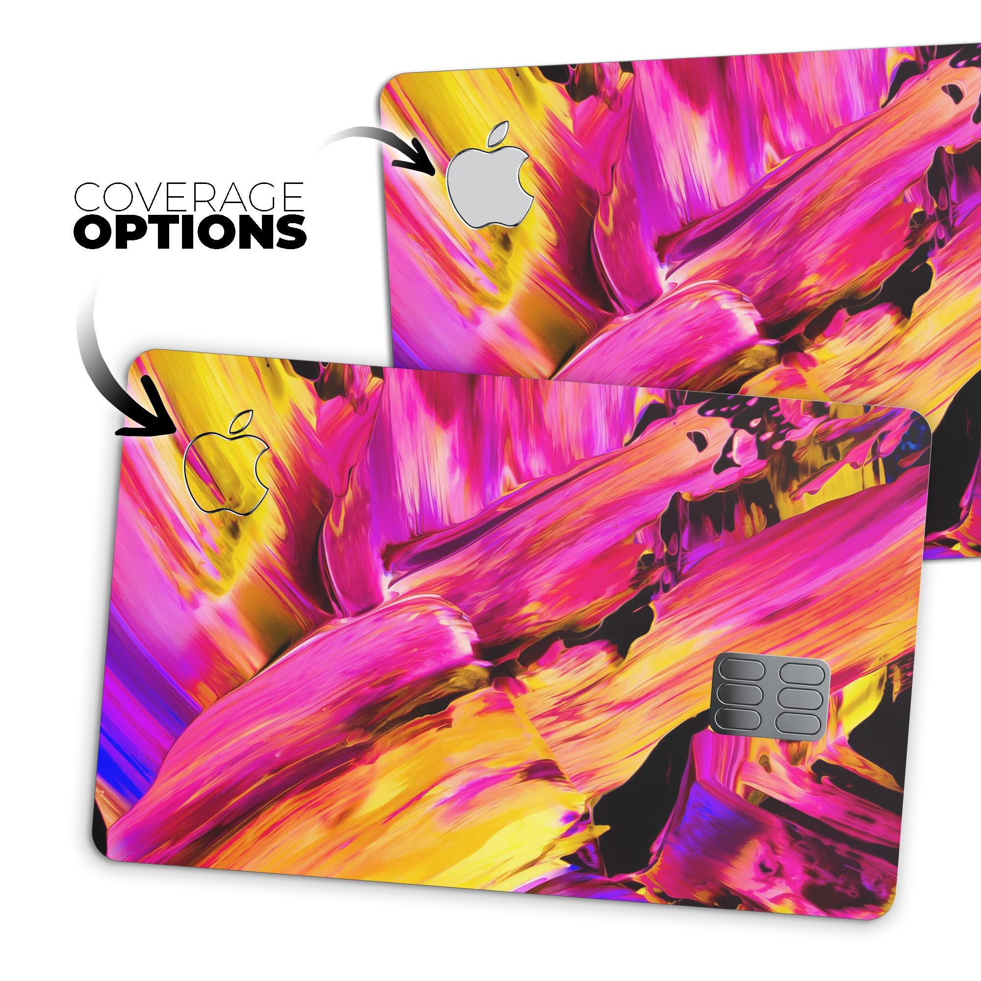 Blurred Abstract Flow V4 decal skin for Apple Card, showcasing a vibrant abstract design with premium vinyl finish.