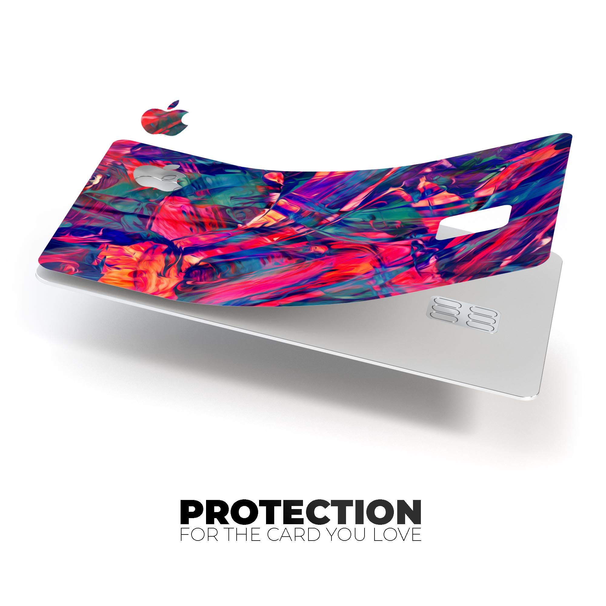 Blurred Abstract Flow V44 decal skin for Apple Card, showcasing a vibrant abstract design with a premium finish.