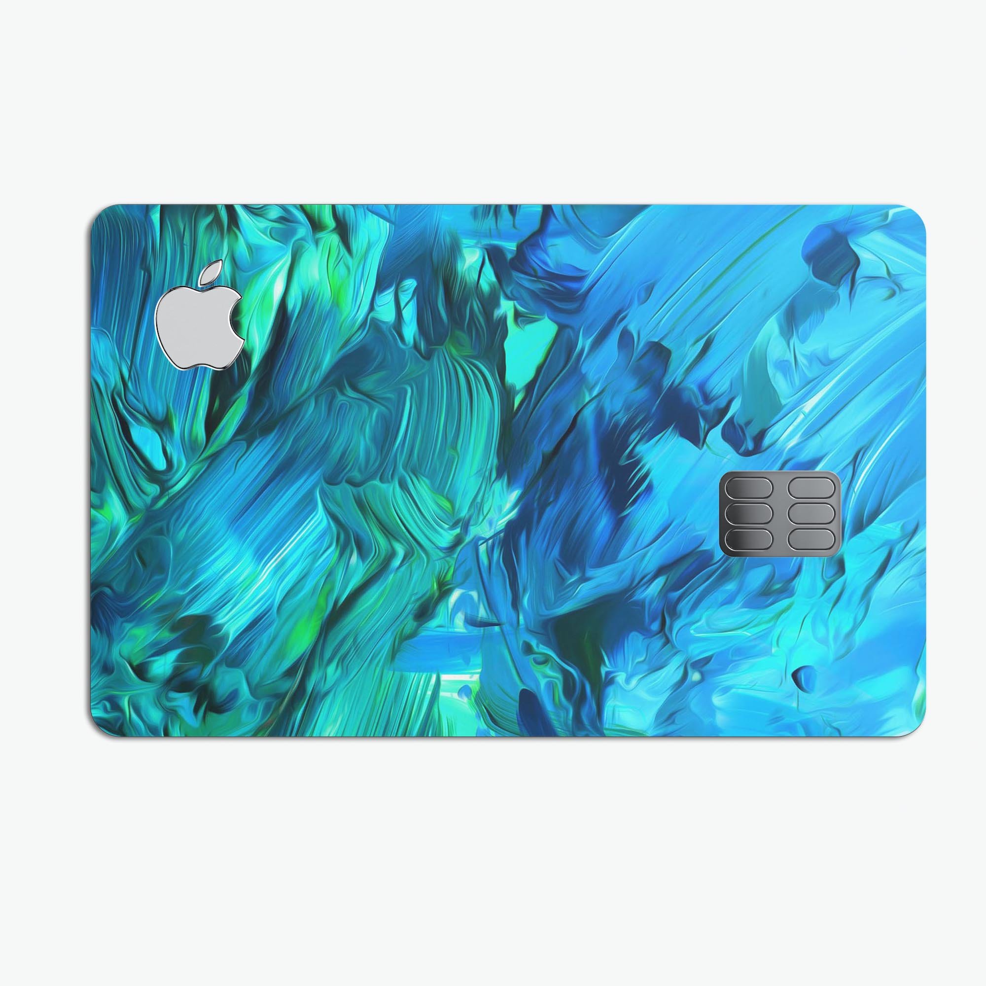 Blurred Abstract Flow V40 decal skin for Apple Card, showcasing premium vinyl design with a sleek finish.