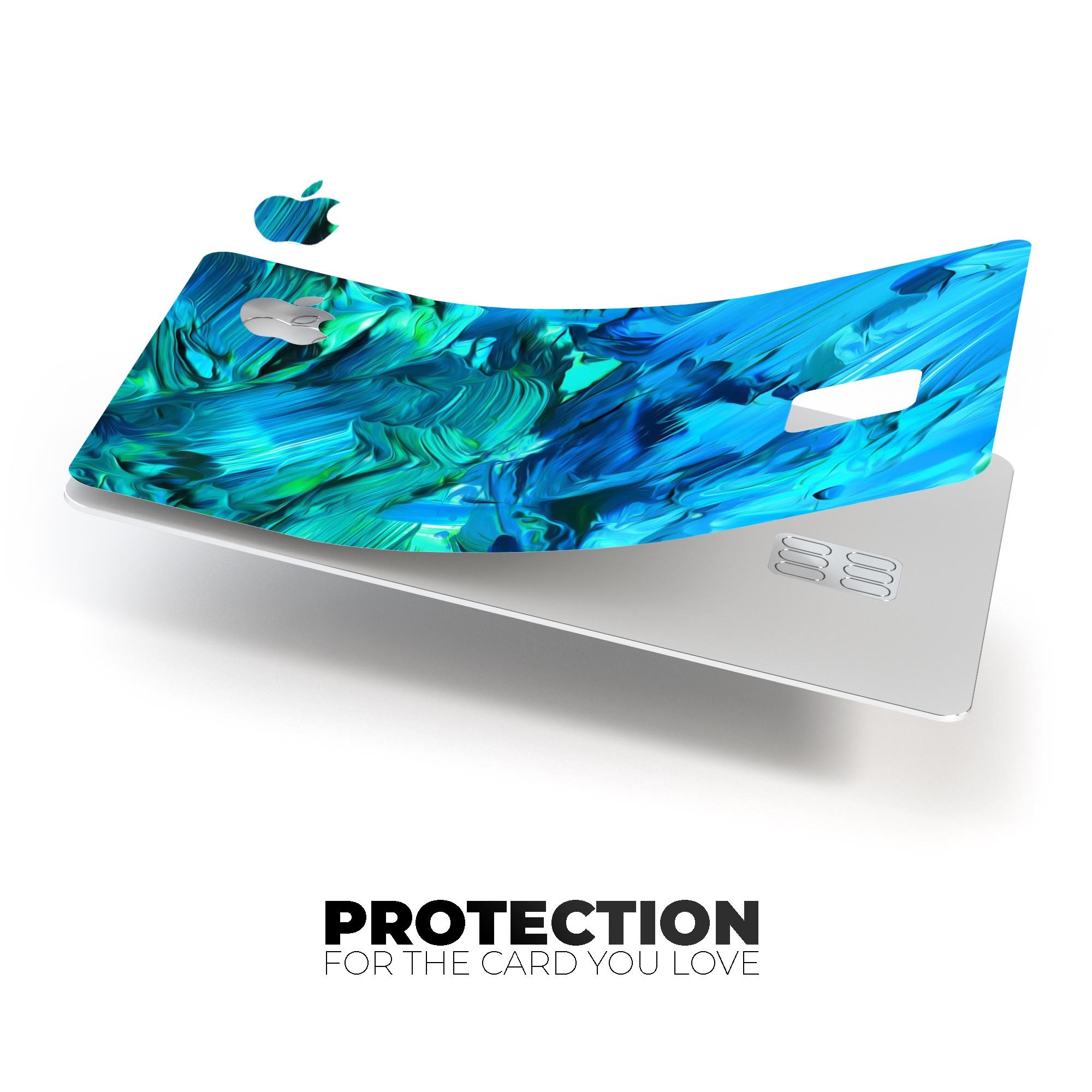 Blurred Abstract Flow V40 decal skin for Apple Card, showcasing premium vinyl design with a sleek finish.