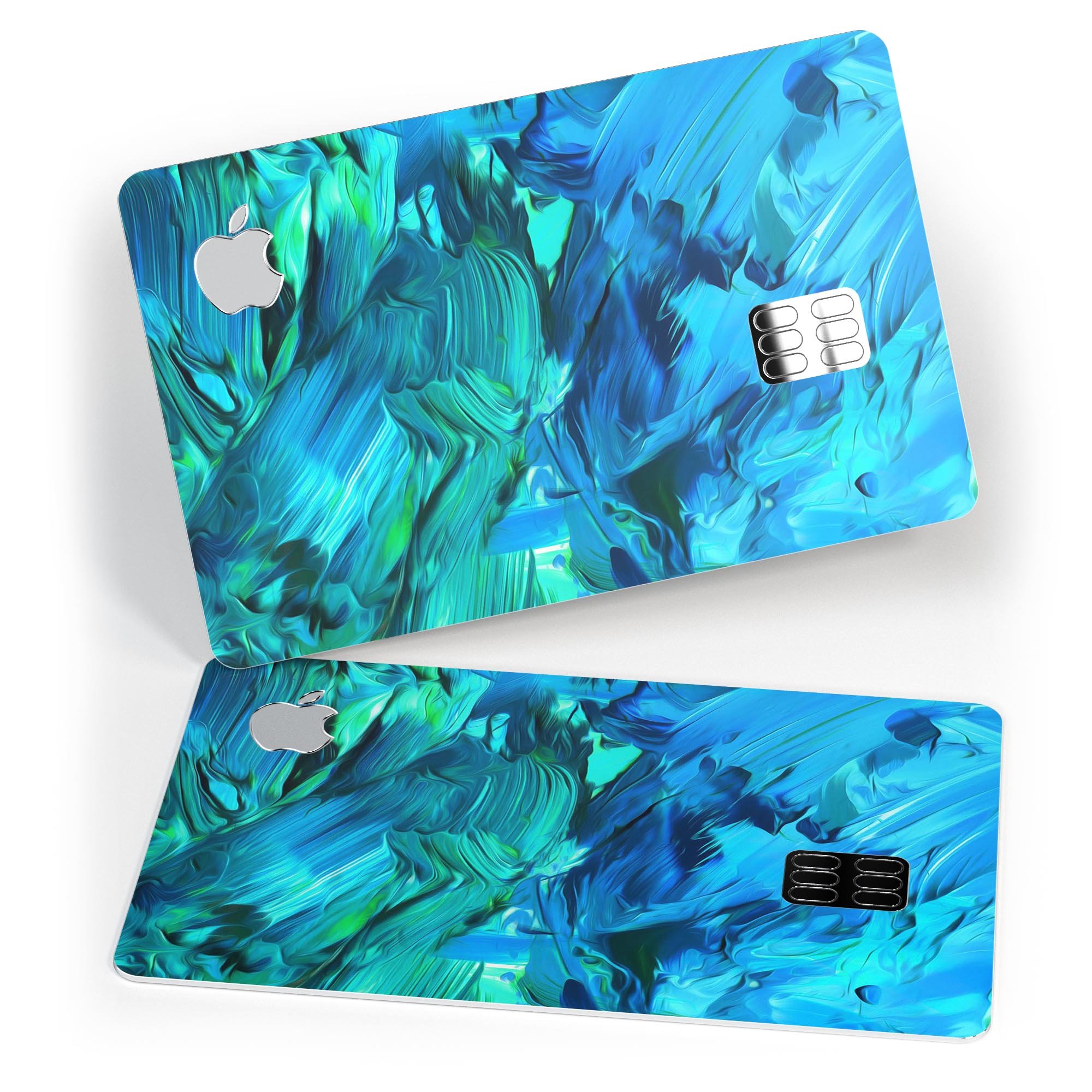 Blurred Abstract Flow V40 decal skin for Apple Card, showcasing premium vinyl design with a sleek finish.