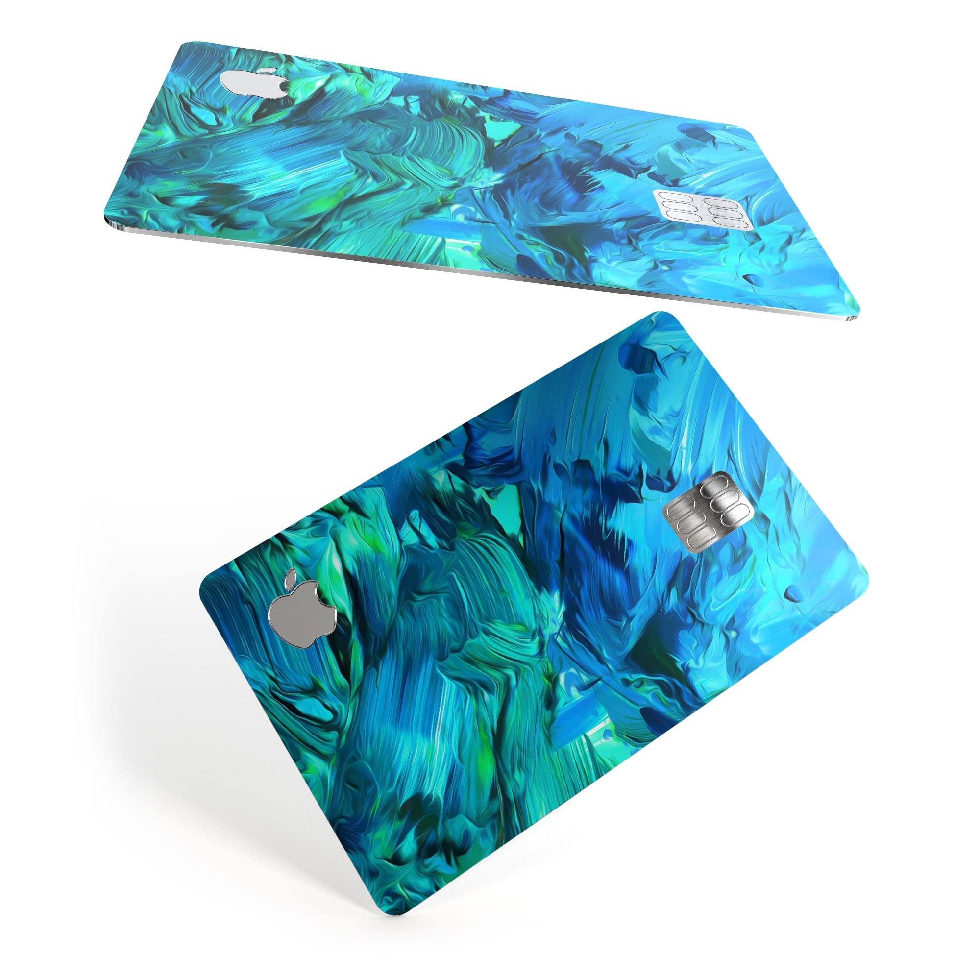 Blurred Abstract Flow V40 decal skin for Apple Card, showcasing premium vinyl design with a sleek finish.