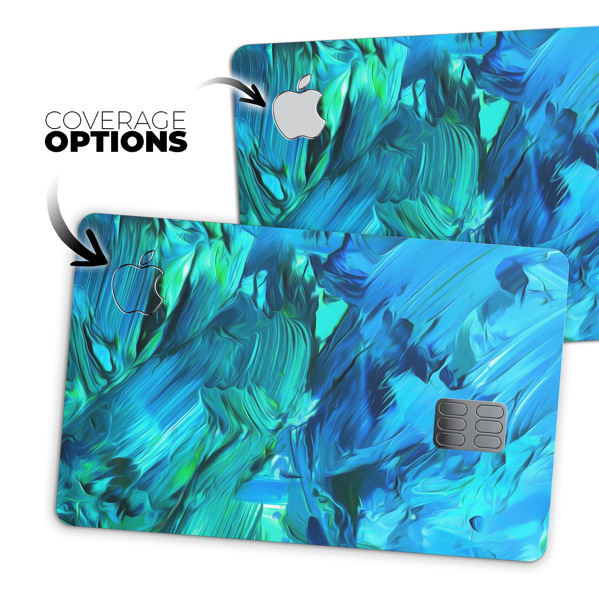 Blurred Abstract Flow V40 decal skin for Apple Card, showcasing premium vinyl design with a sleek finish.