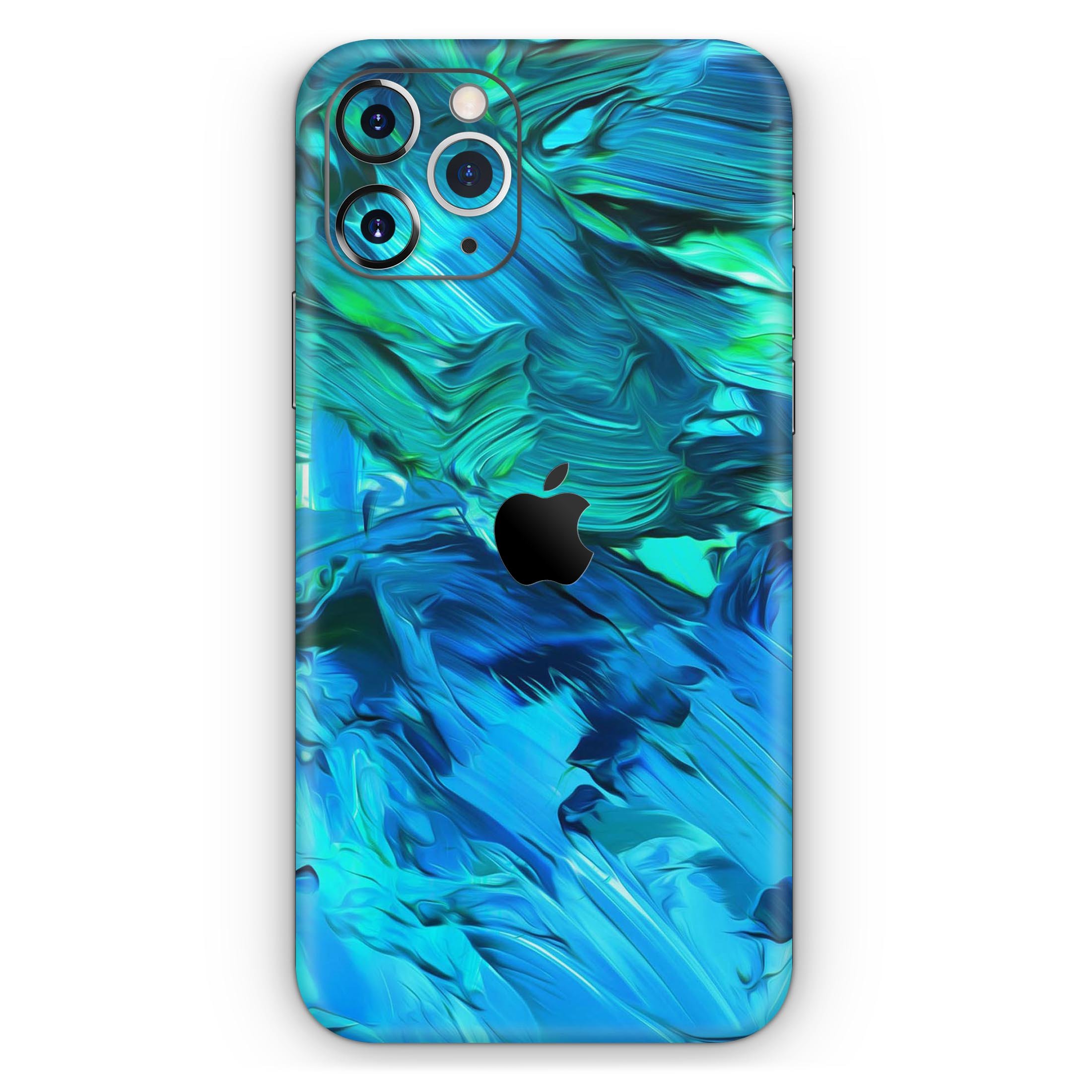 Blurred Abstract Flow V40 Skin-Kit for Apple iPhone, showcasing vibrant colors and a sleek design.