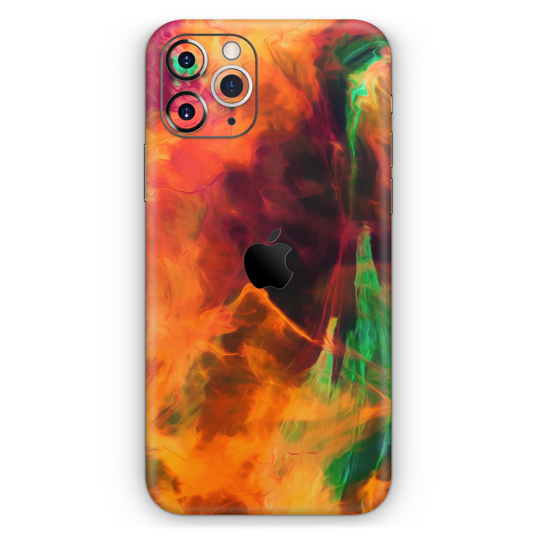 Blurred Abstract Flow V41 skin for Apple iPhone, showcasing vibrant abstract design and premium vinyl material.