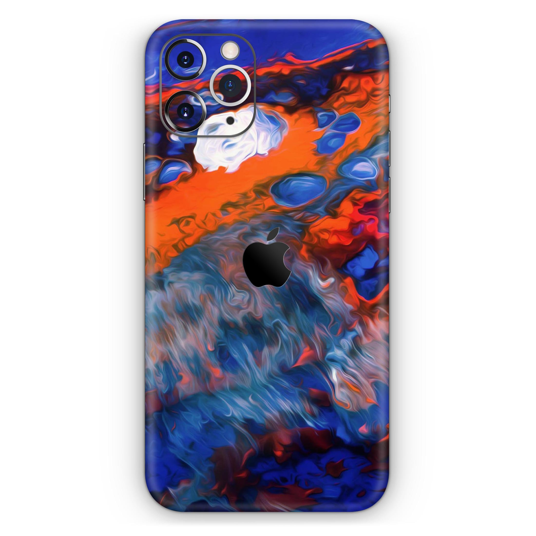 Blurred Abstract Flow V43 Skin-Kit for Apple iPhone, showcasing vibrant colors and a sleek design.