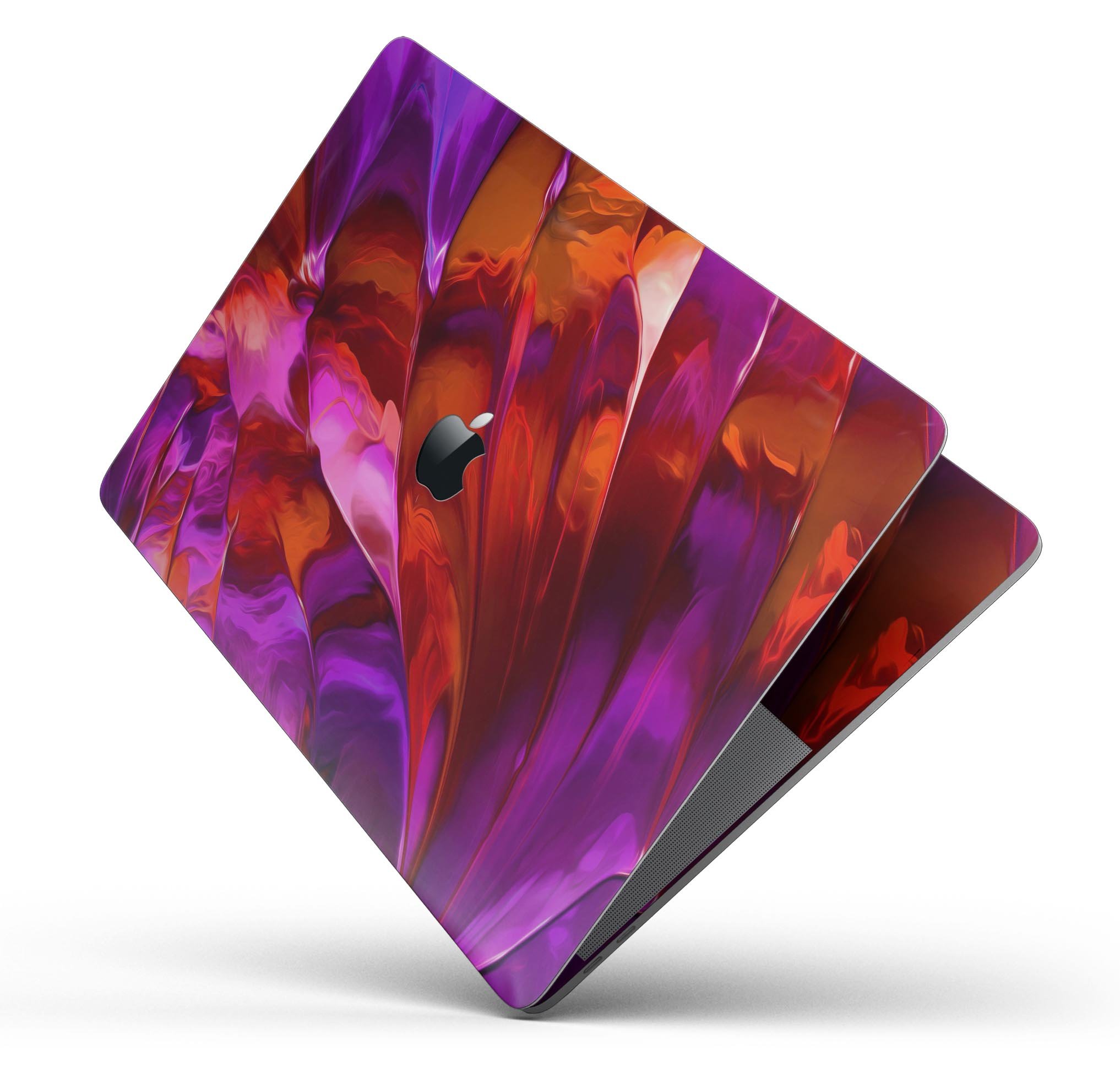 Blurred Abstract Flow V45 skin decal wrap kit for MacBook, showcasing a vibrant abstract design with a smooth finish.