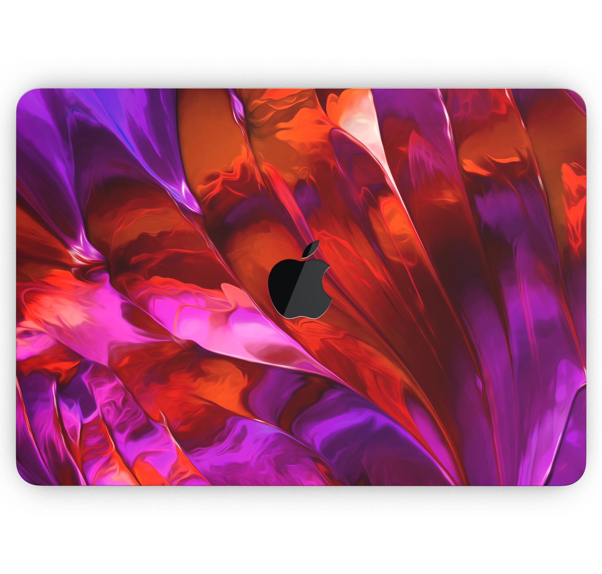 Blurred Abstract Flow V45 skin decal wrap kit for MacBook, showcasing a vibrant abstract design with a smooth finish.