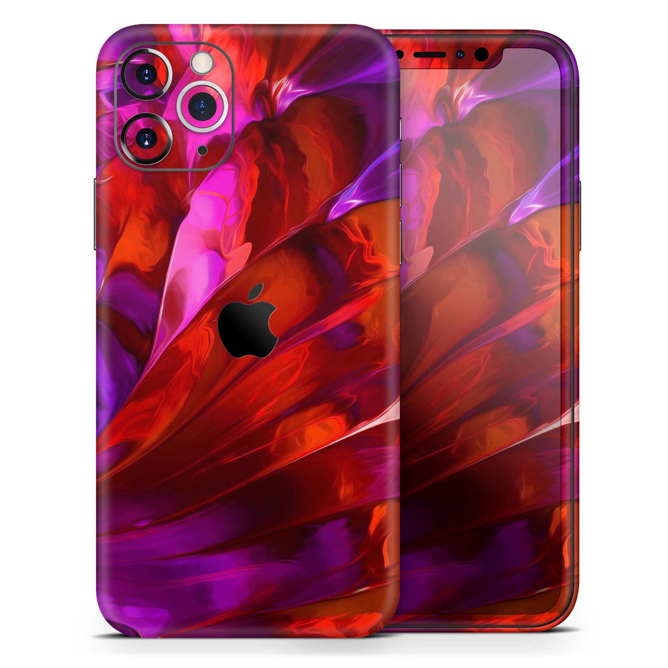 Blurred Abstract Flow V45 skin for Apple iPhone, showcasing vibrant colors and a sleek design.