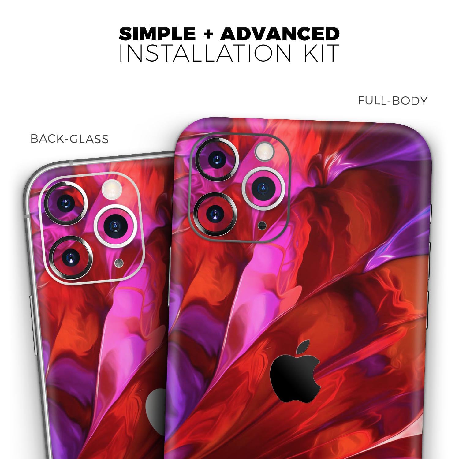 Blurred Abstract Flow V45 skin for Apple iPhone, showcasing vibrant colors and a sleek design.