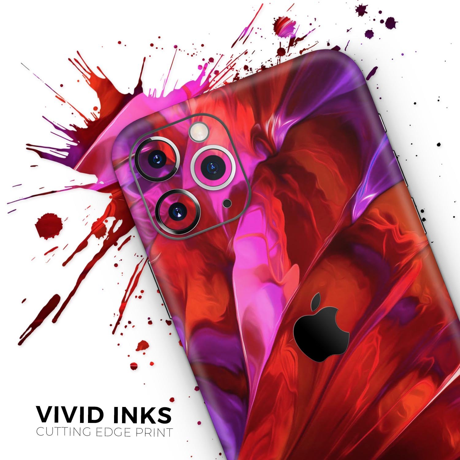 Blurred Abstract Flow V45 skin for Apple iPhone, showcasing vibrant colors and a sleek design.