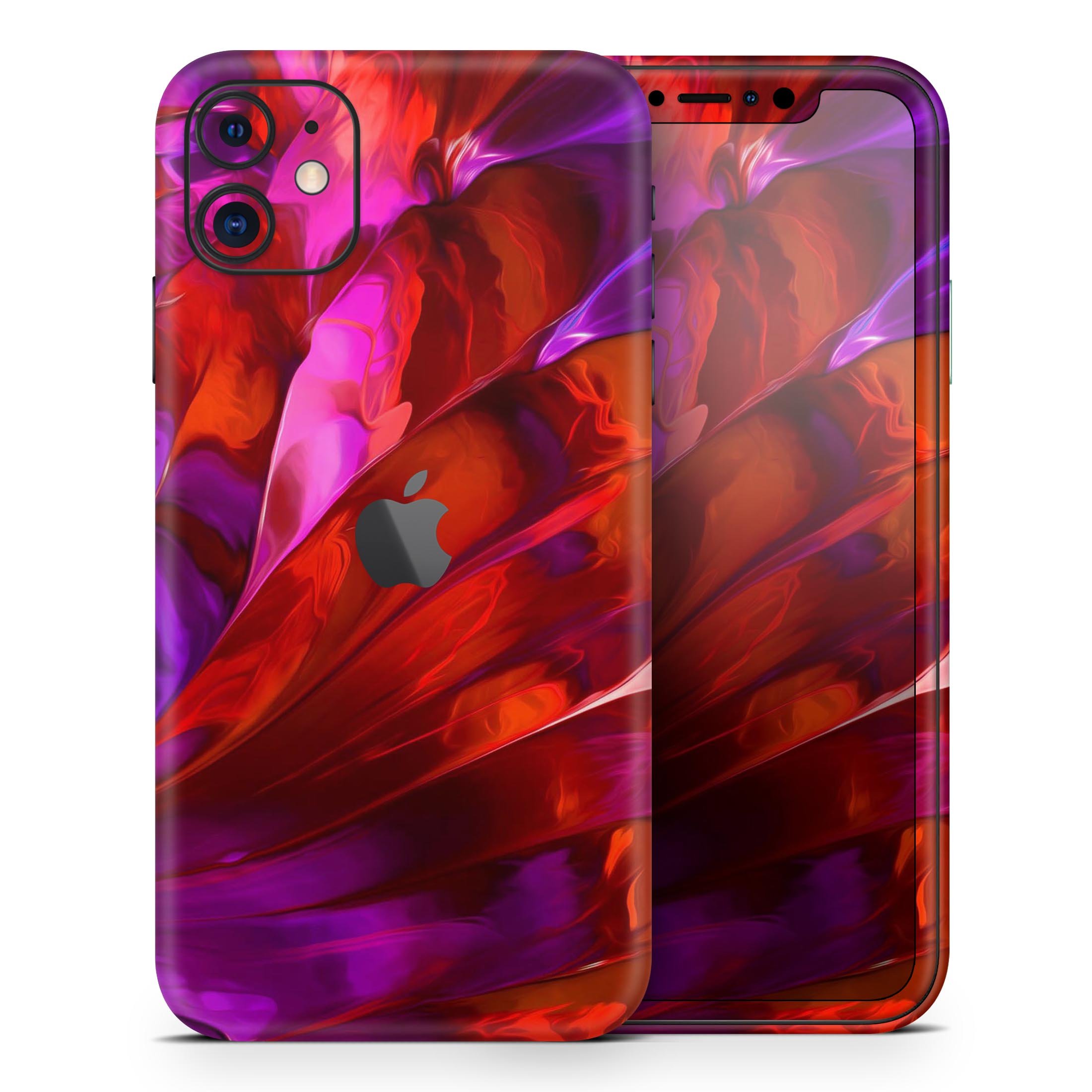 Blurred Abstract Flow V45 skin for Apple iPhone, showcasing vibrant colors and a sleek design.