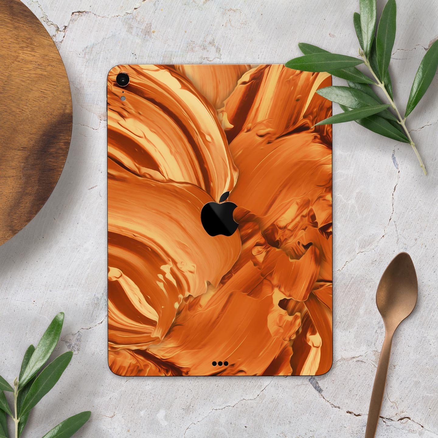 Blurred Abstract Flow V46 skin decal for Apple iPad, showcasing vibrant abstract design and premium 3M material.