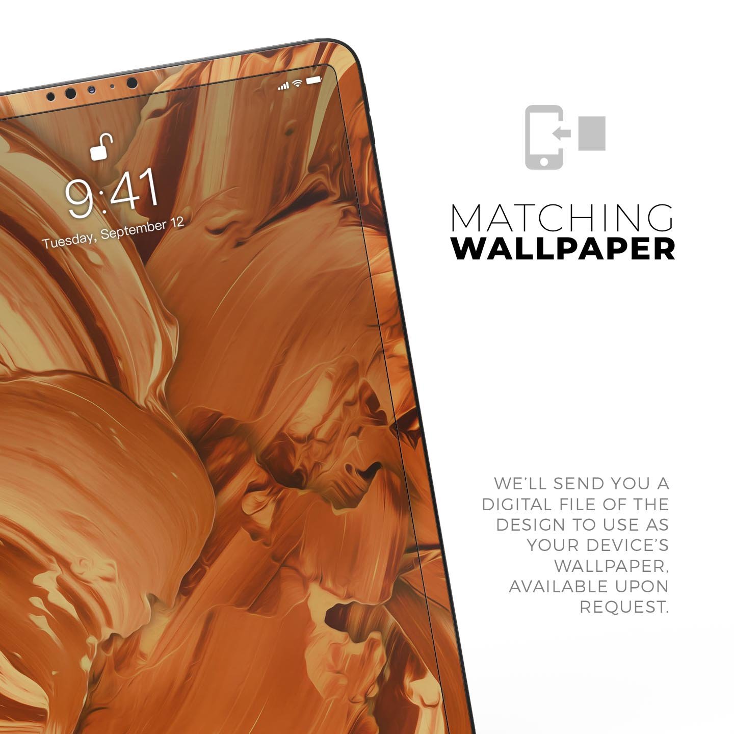 Blurred Abstract Flow V46 skin decal for Apple iPad, showcasing vibrant abstract design and premium 3M material.