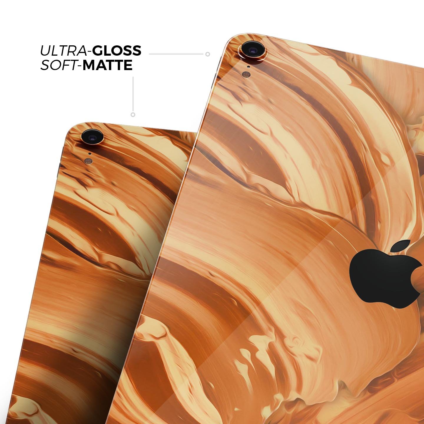 Blurred Abstract Flow V46 skin decal for Apple iPad, showcasing vibrant abstract design and premium 3M material.