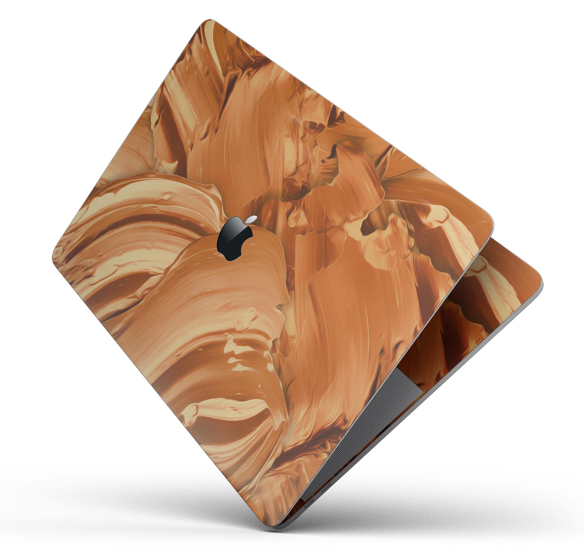 Blurred Abstract Flow V46 skin decal wrap kit for MacBook, showcasing vibrant colors and a sleek design.