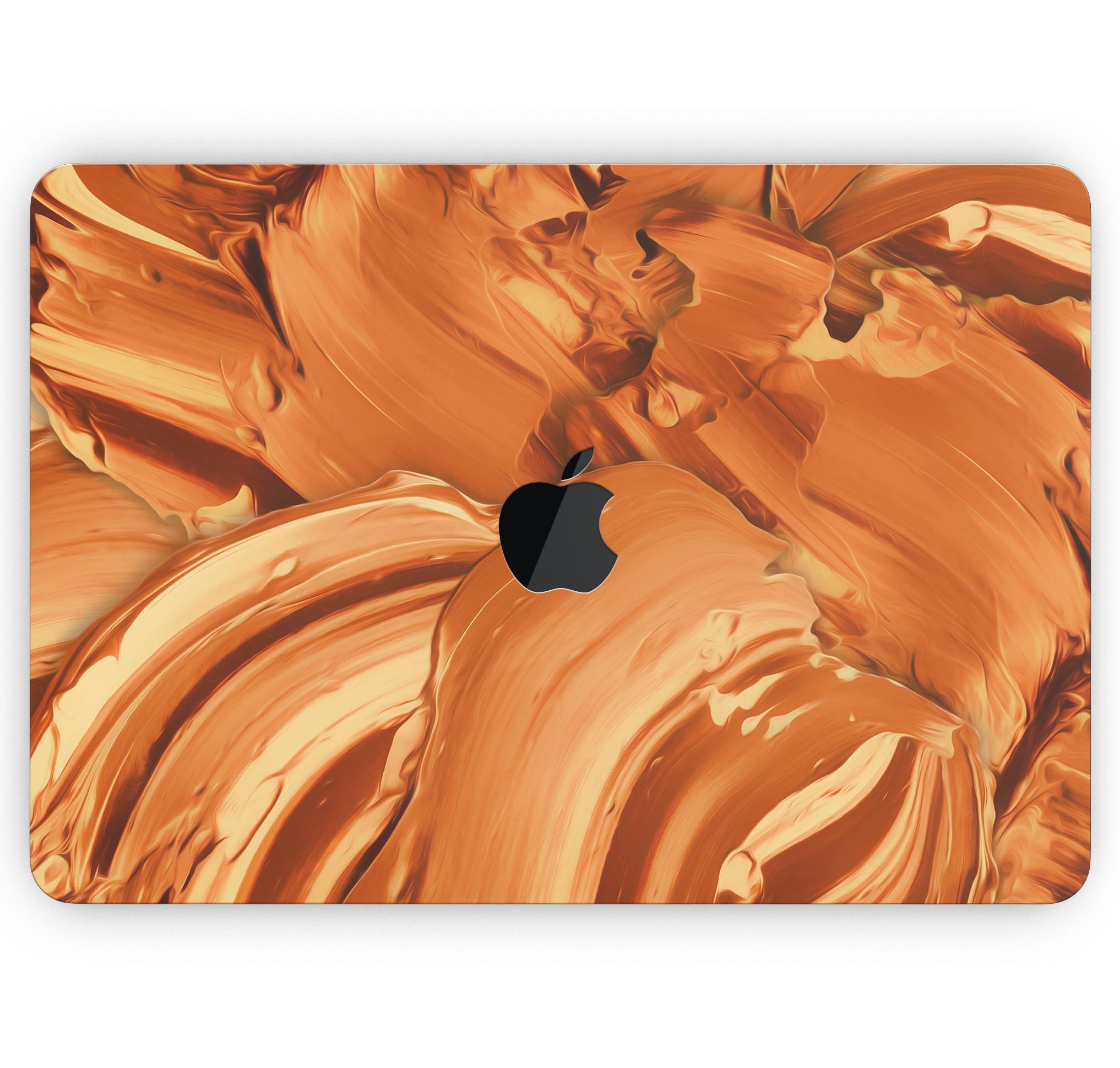 Blurred Abstract Flow V46 skin decal wrap kit for MacBook, showcasing vibrant colors and a sleek design.