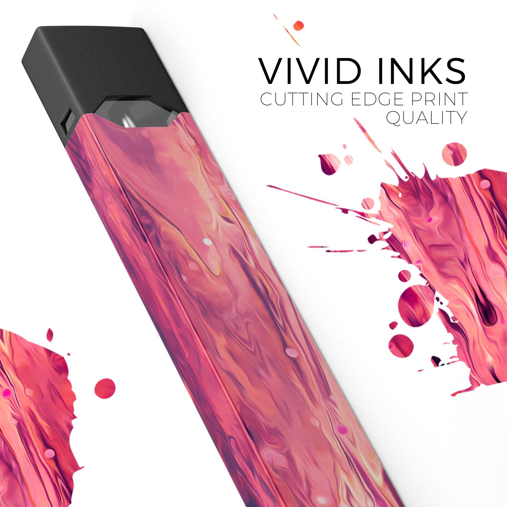 Blurred Abstract Flow V48 premium decal skin for JUUL device, showcasing vibrant abstract design and protective features.