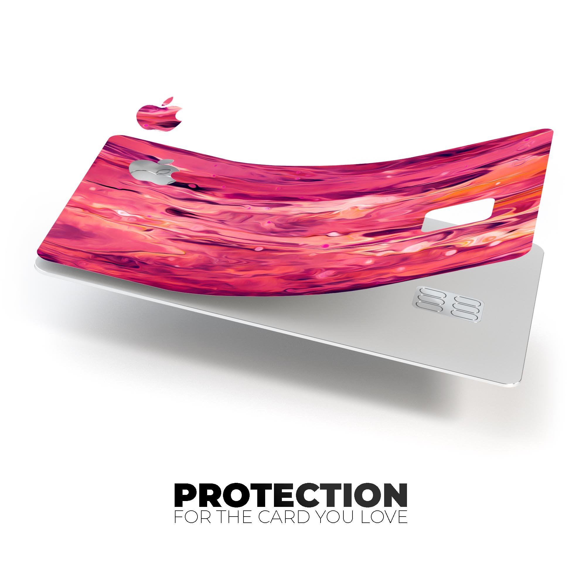 Blurred Abstract Flow V48 decal skin for Apple Card, showcasing vibrant colors and premium vinyl material.