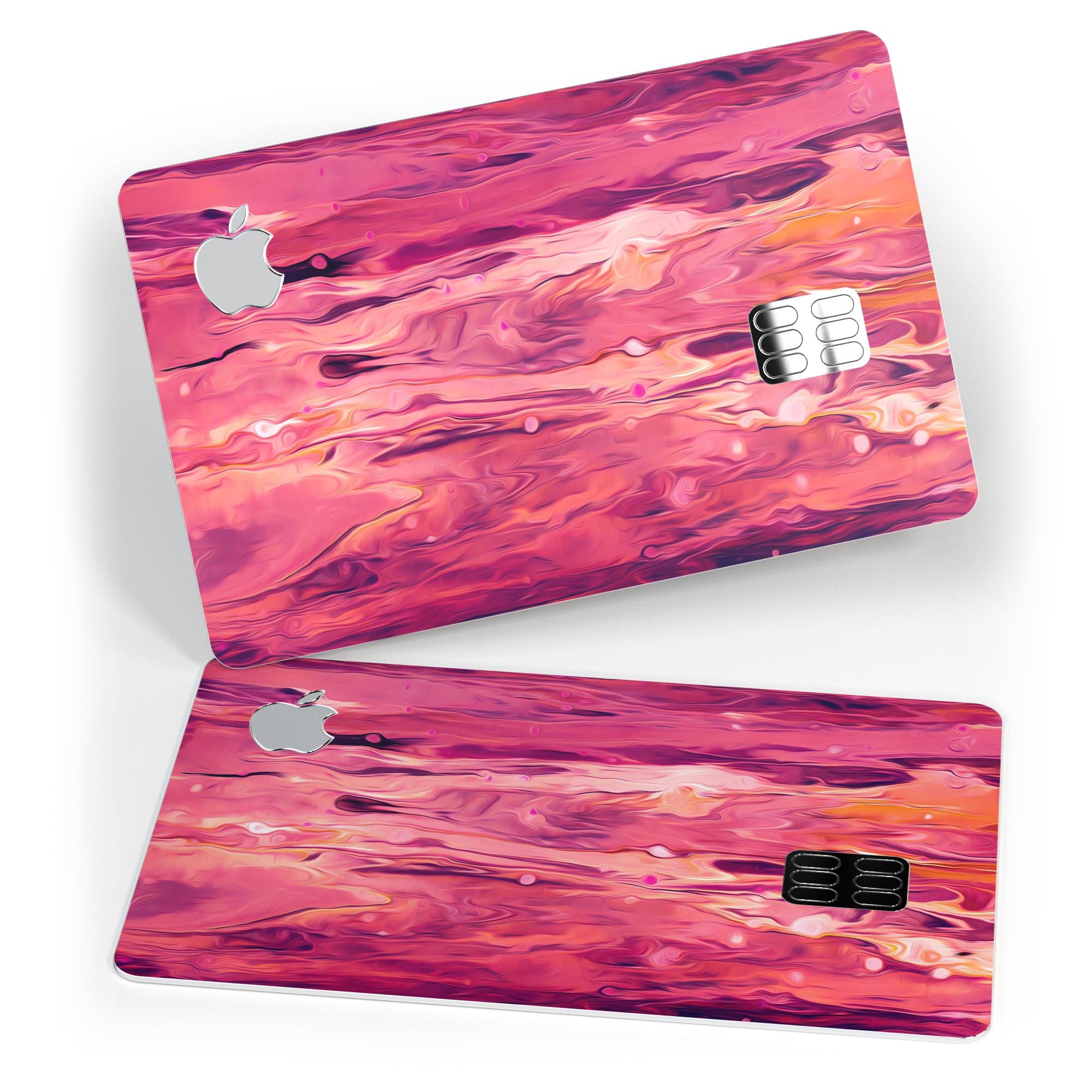 Blurred Abstract Flow V48 decal skin for Apple Card, showcasing vibrant colors and premium vinyl material.