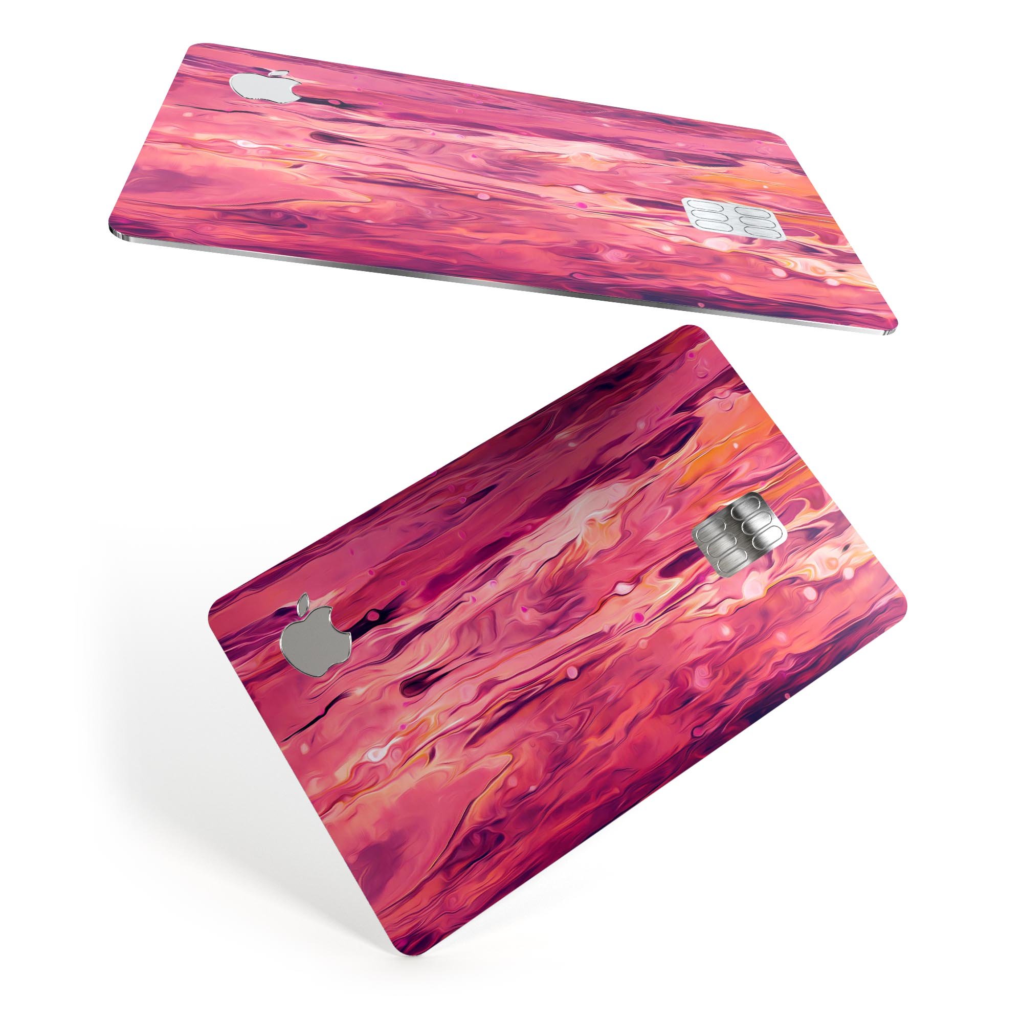 Blurred Abstract Flow V48 decal skin for Apple Card, showcasing vibrant colors and premium vinyl material.